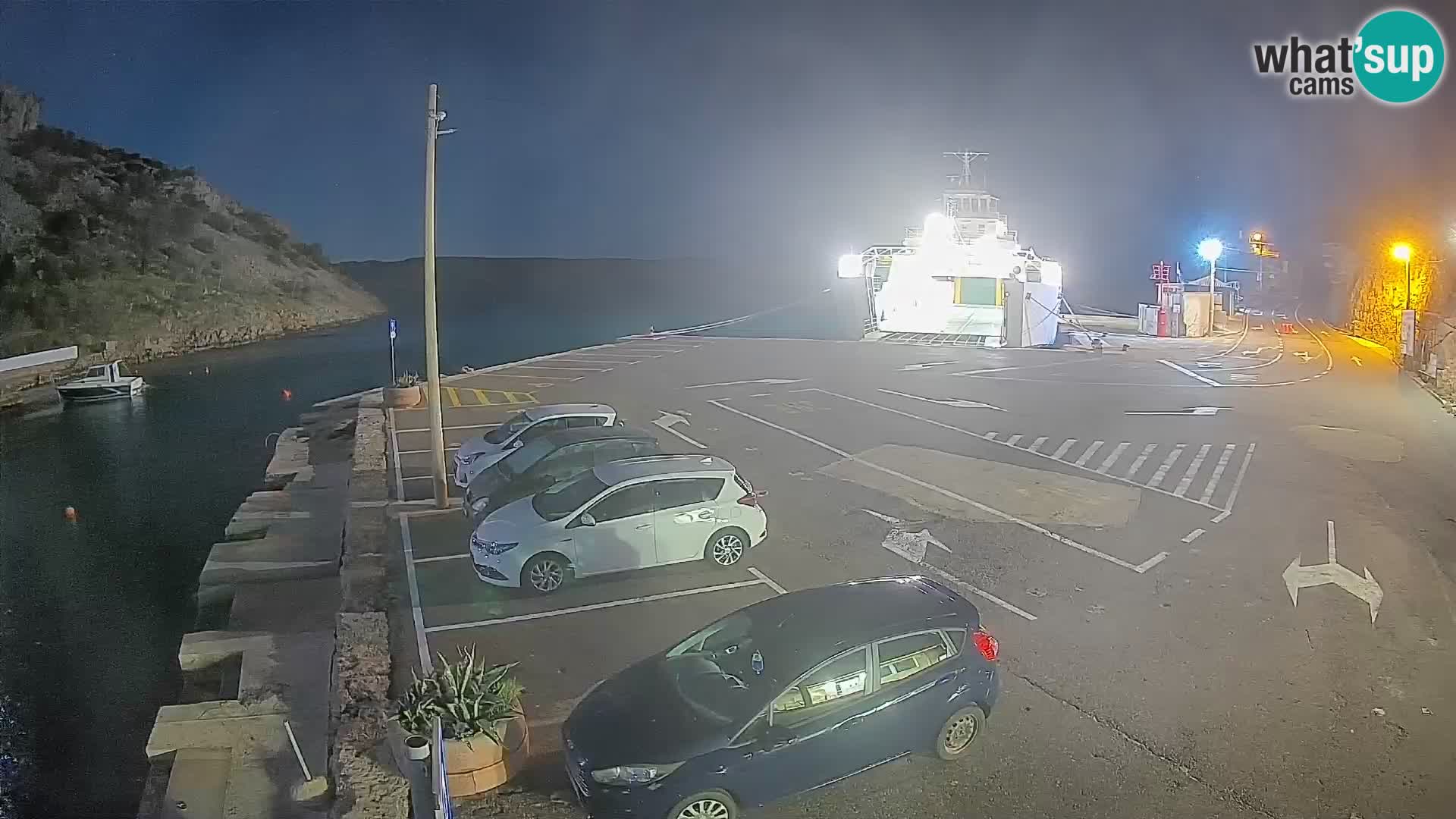 Webcam Prizna ferry port to Pag island