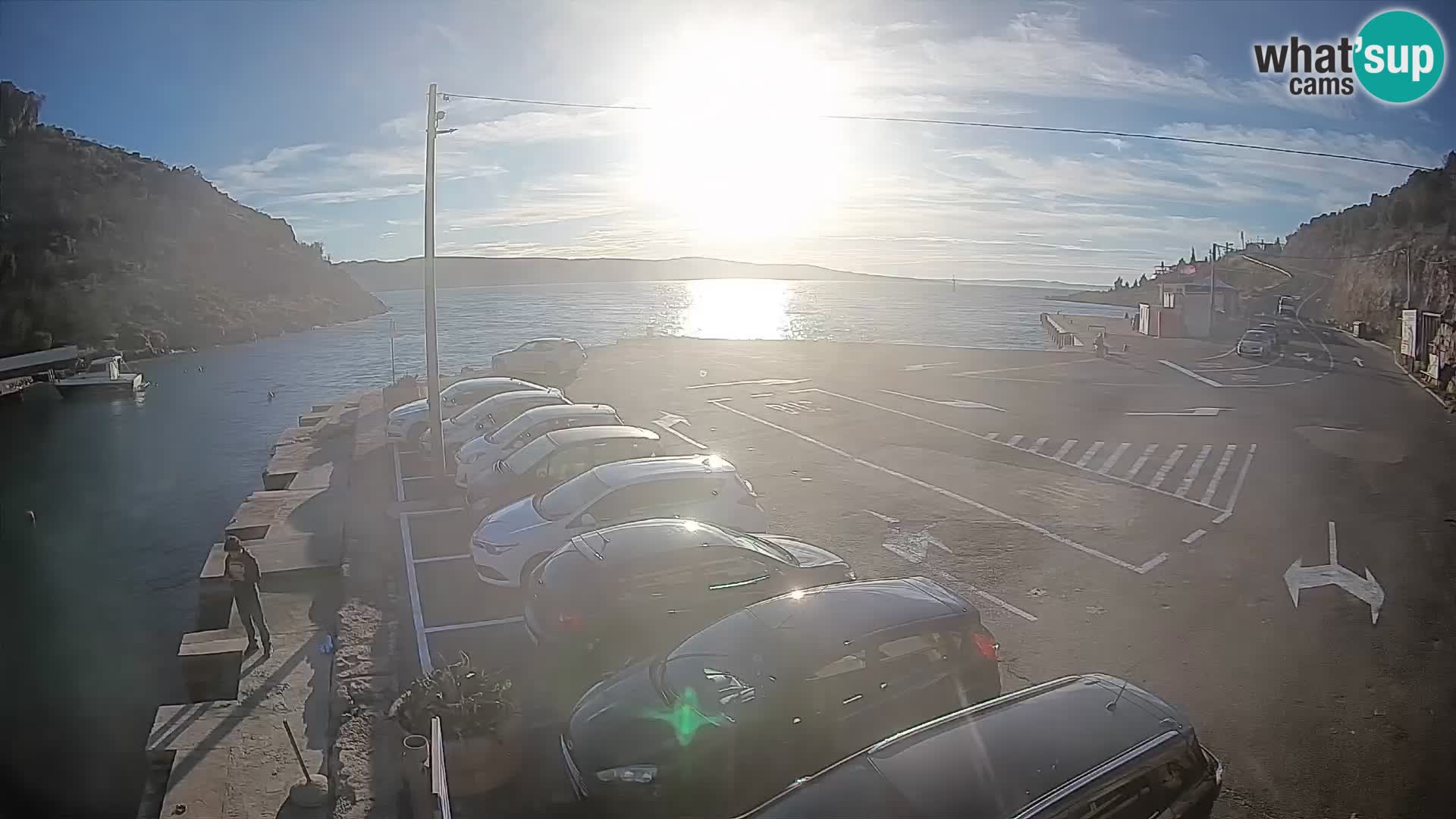 Webcam Prizna ferry port to Pag island