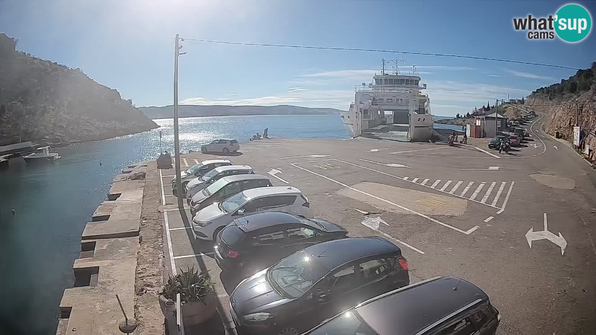Webcam Prizna ferry port to Pag island