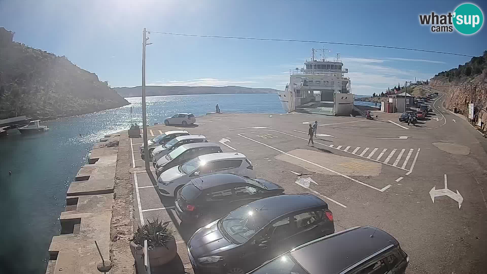 Webcam Prizna ferry port to Pag island