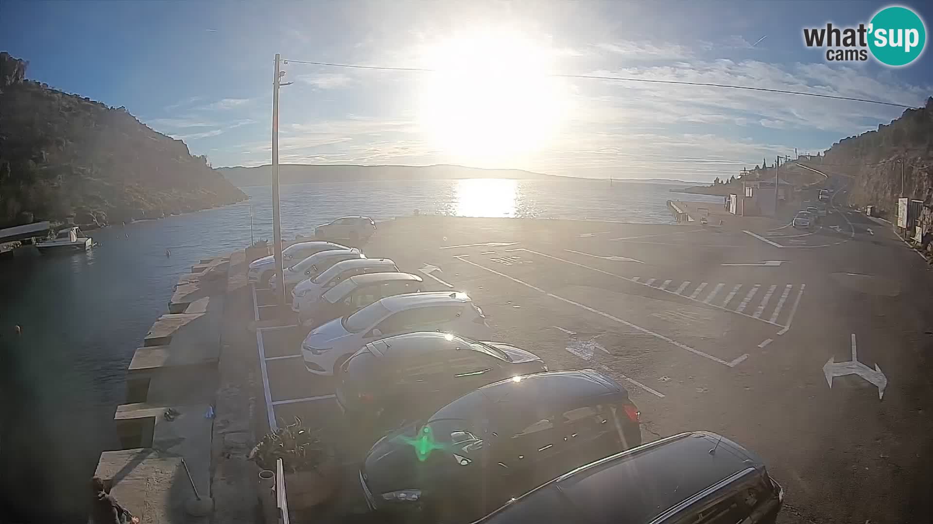 Webcam Fährhafen Prizna – zur Insel Pag