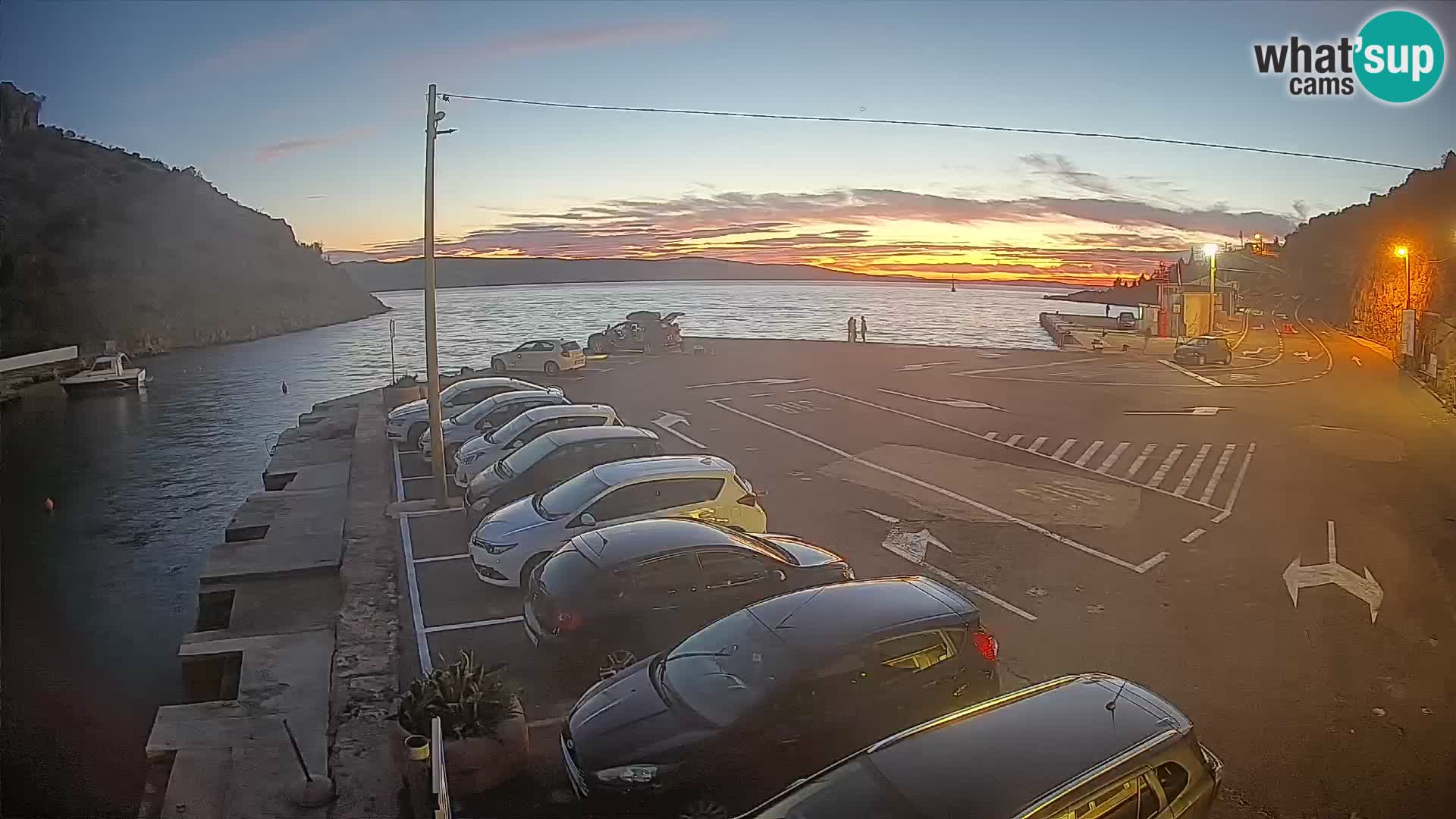 Webcam Prizna ferry port to Pag island