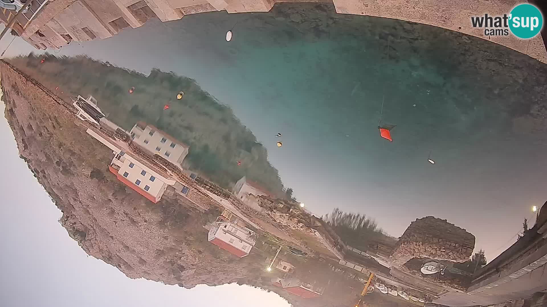 Webcam Prizna ferry port to Pag island