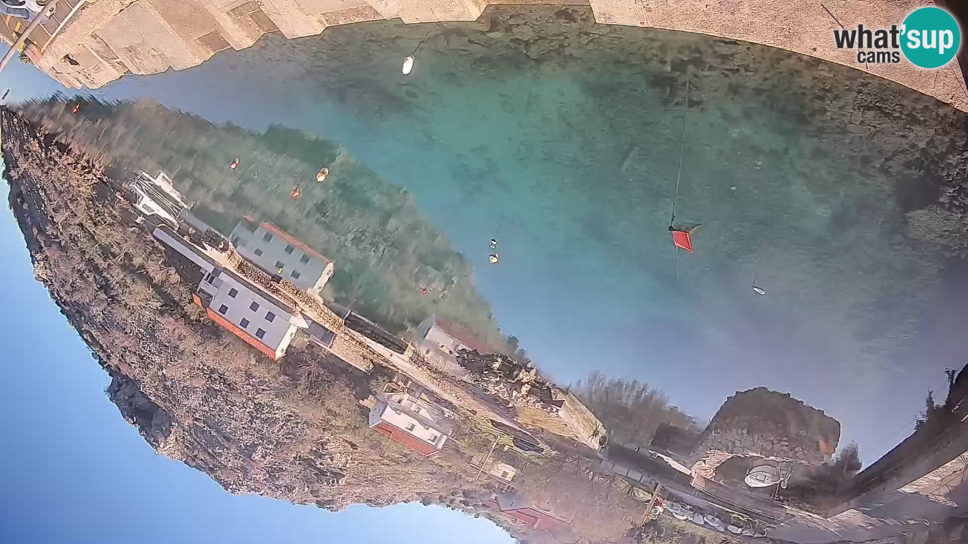 Webcam Prizna ferry port to Pag island