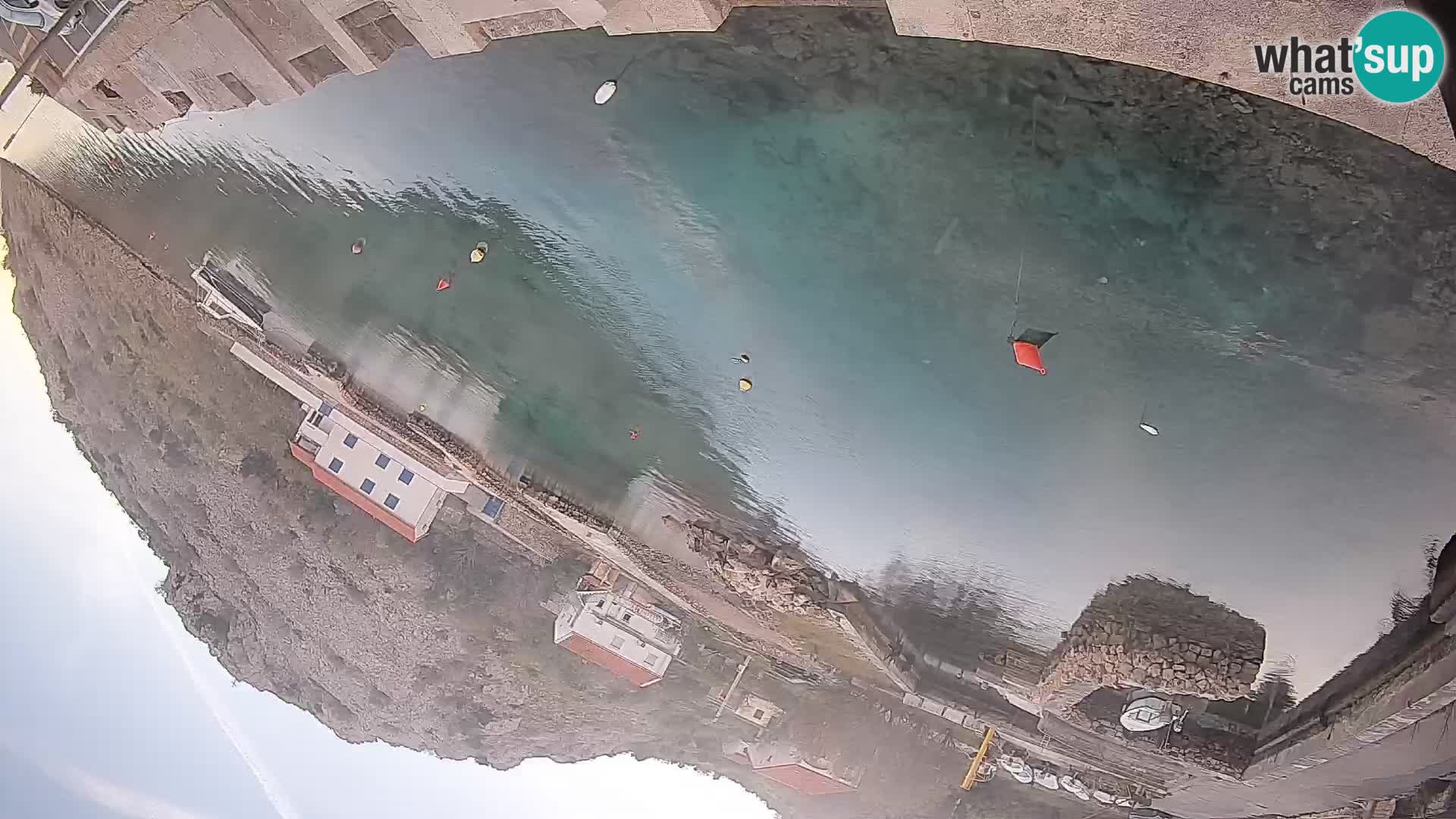 Webcam port de ferry de Prizna – vers l’île de Pag