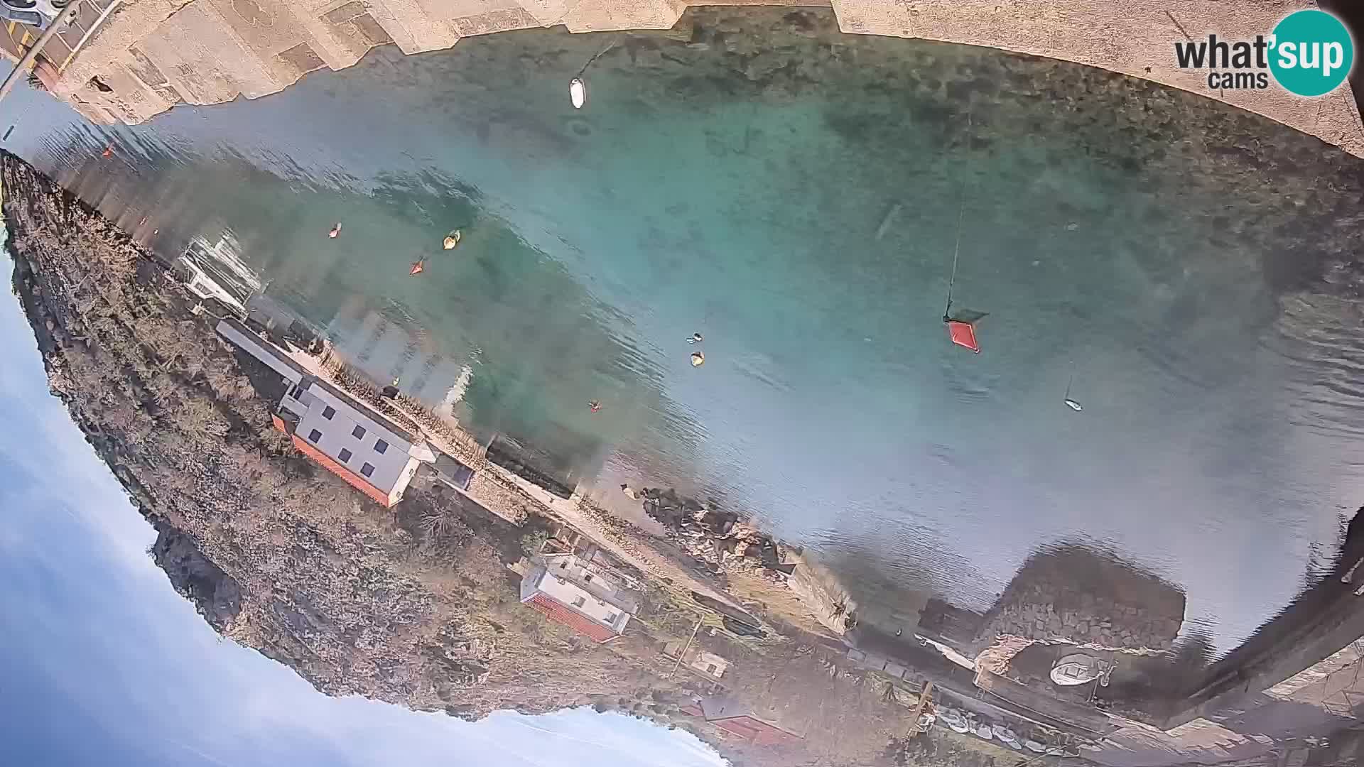 Webcam port de ferry de Prizna – vers l’île de Pag