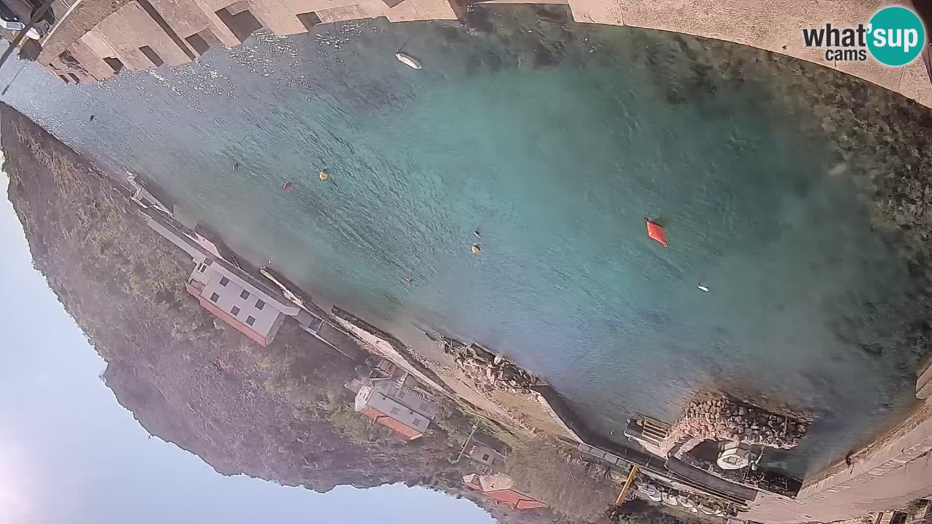 Webcam port de ferry de Prizna – vers l’île de Pag