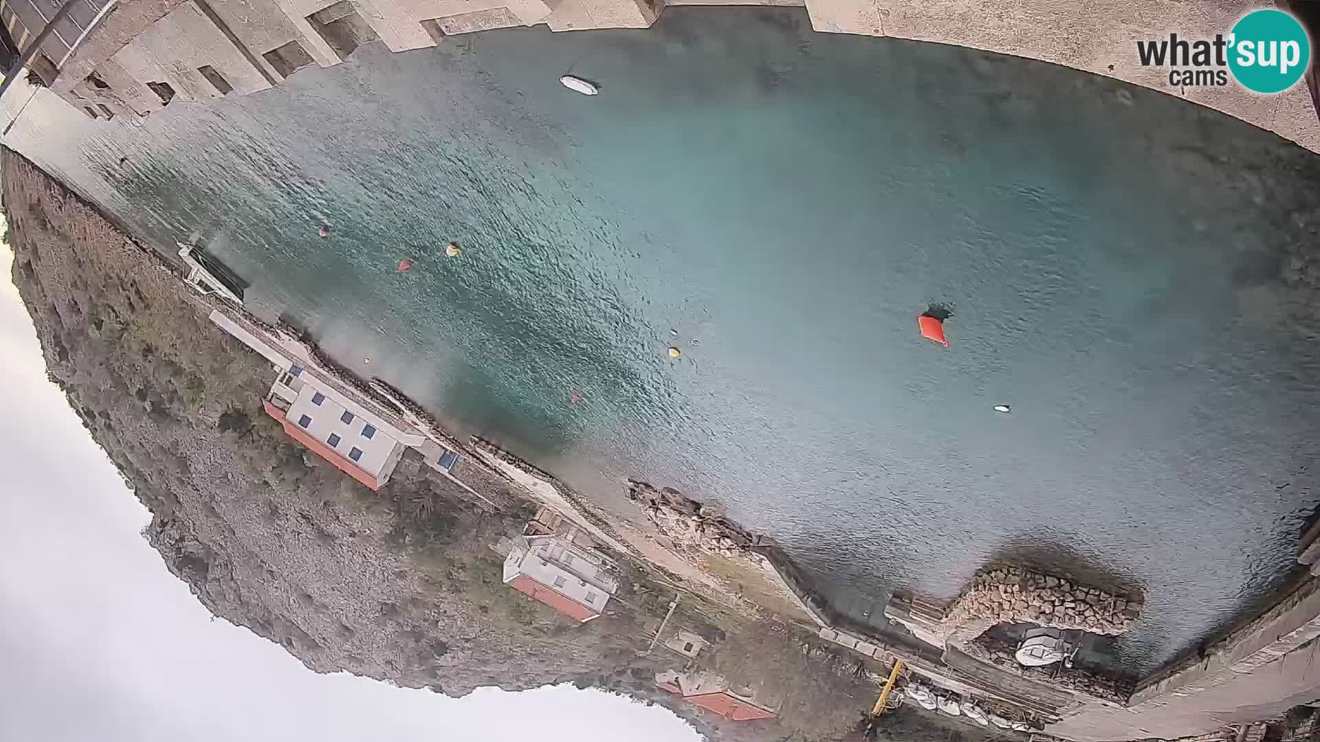 Webcam Fährhafen Prizna – zur Insel Pag