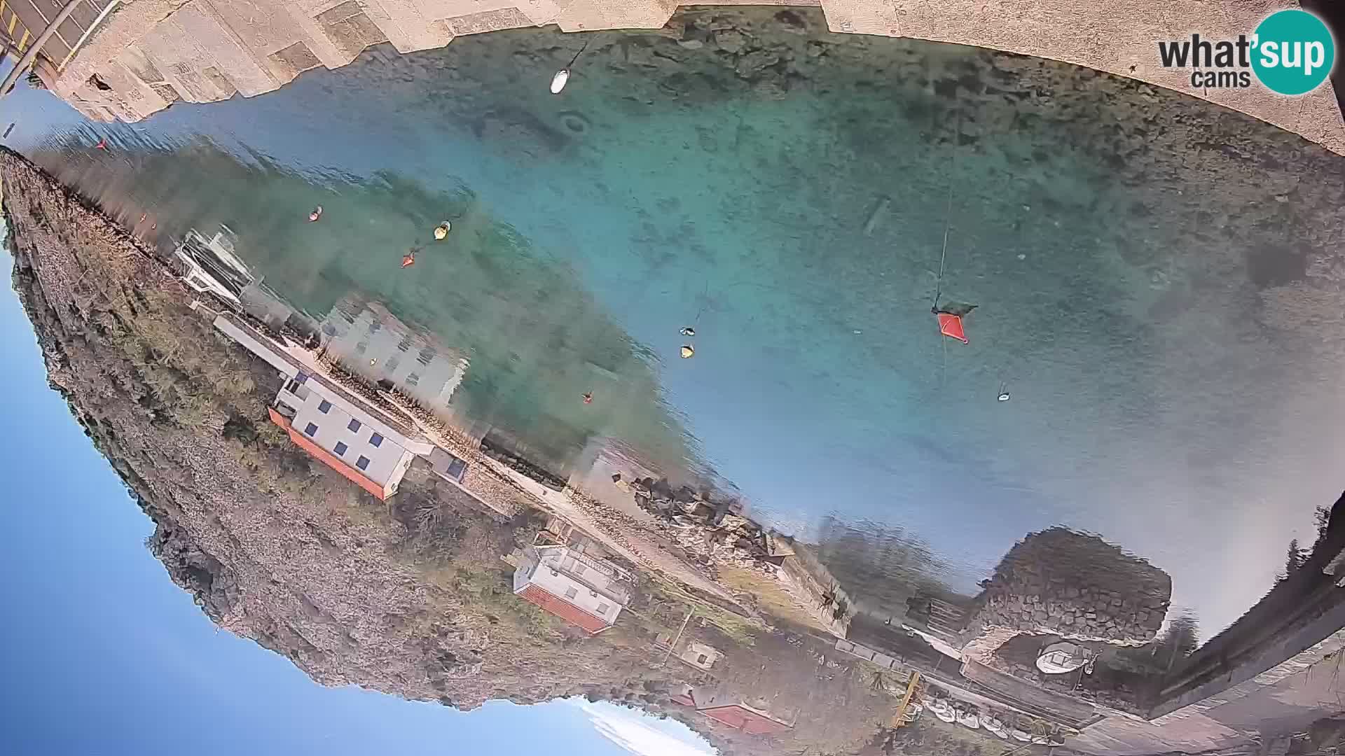 Webcam Fährhafen Prizna – zur Insel Pag