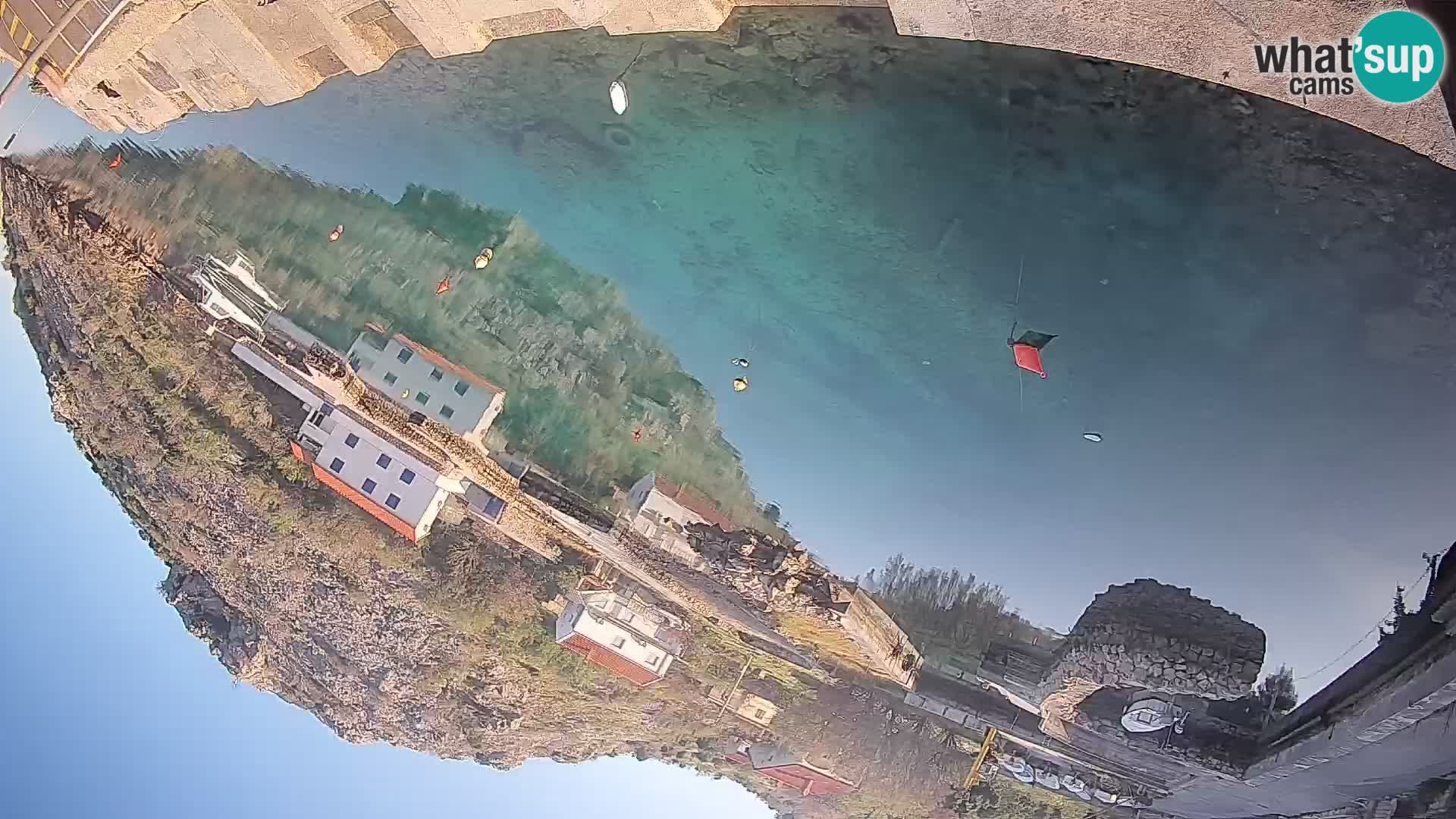 Webcam Prizna ferry port to Pag island