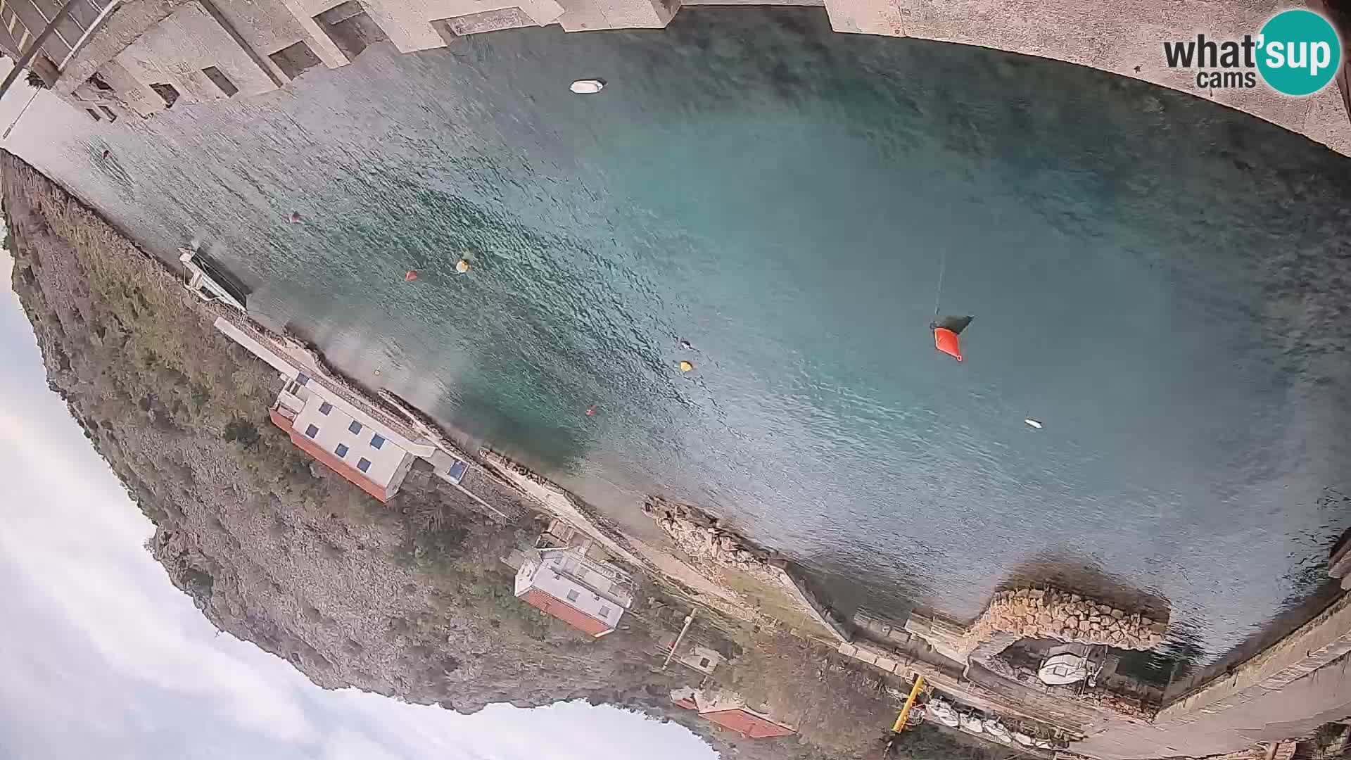 Webcam Prizna ferry port to Pag island