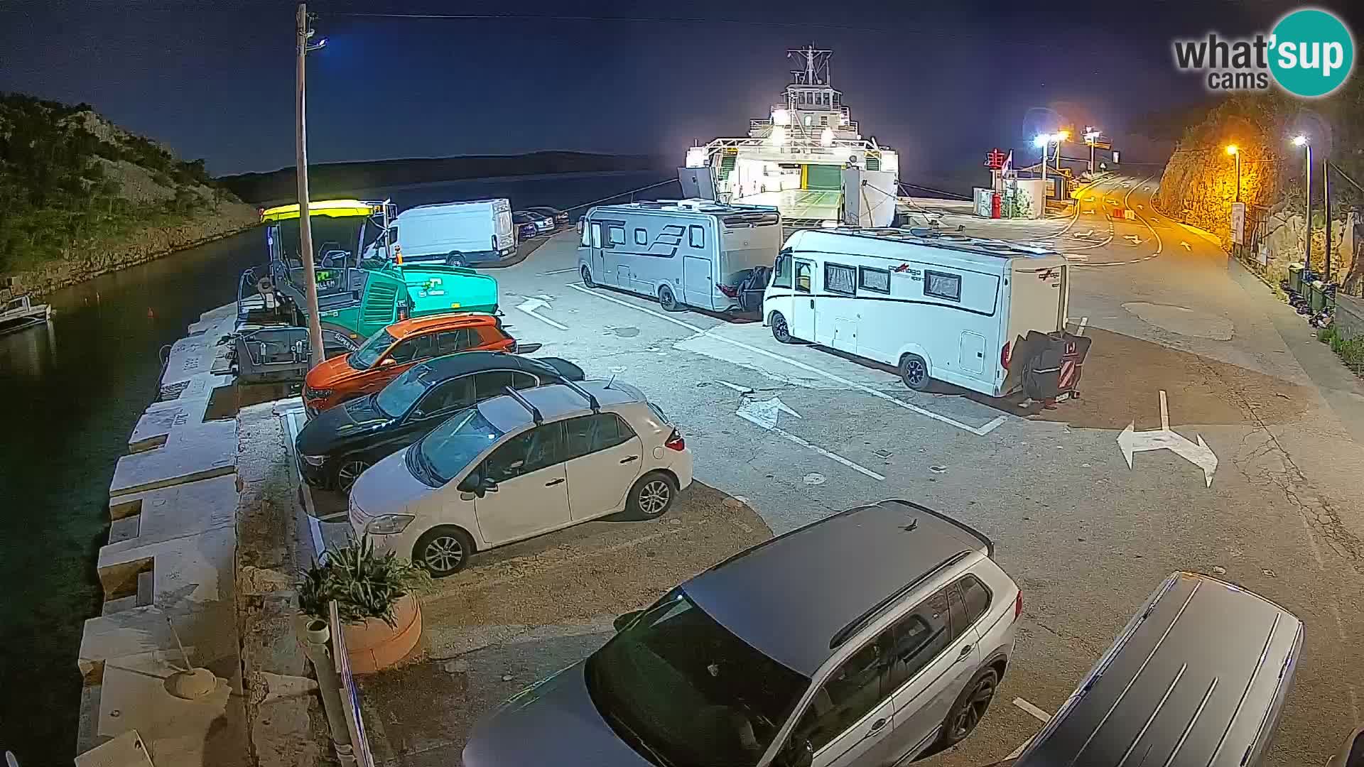 Webcam port de ferry de Prizna – vers l’île de Pag