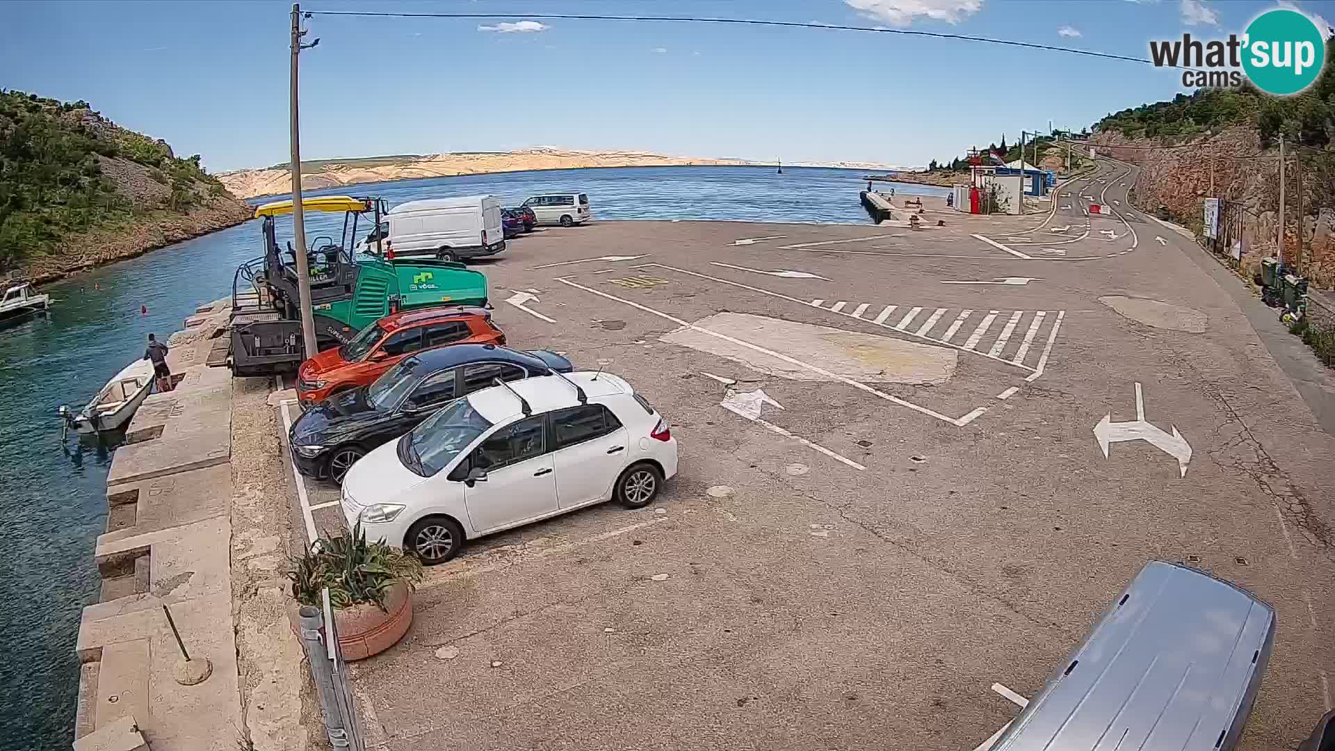 Webcam port de ferry de Prizna – vers l’île de Pag