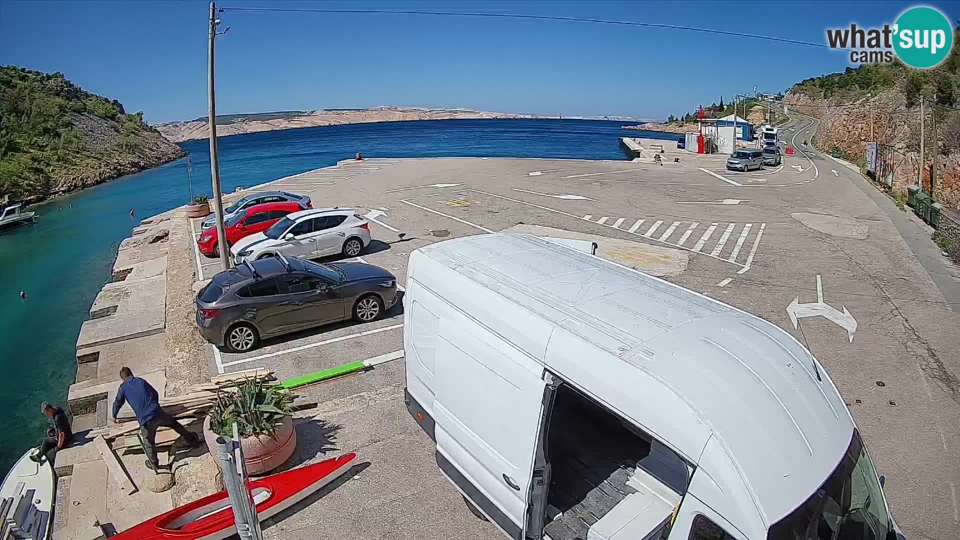 Webcam Fährhafen Prizna – zur Insel Pag