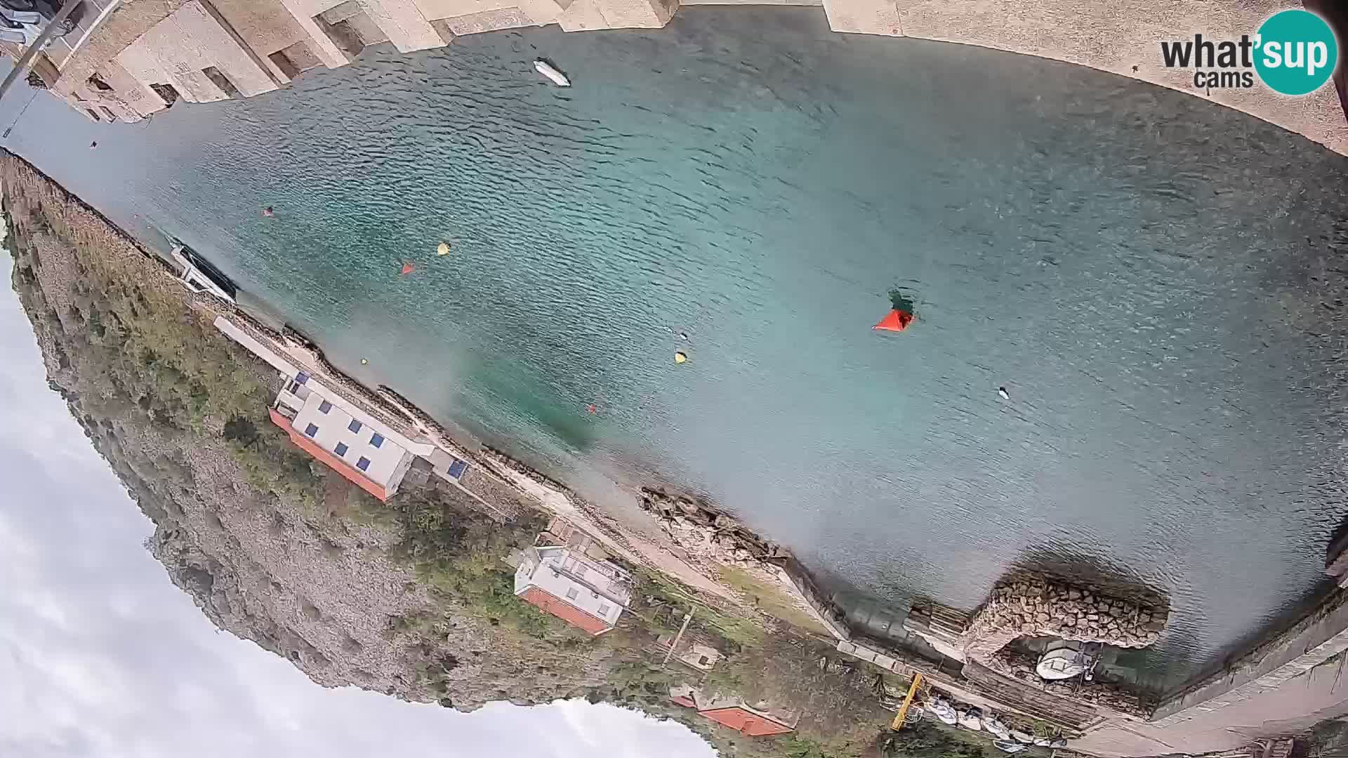 Webcam Fährhafen Prizna – zur Insel Pag