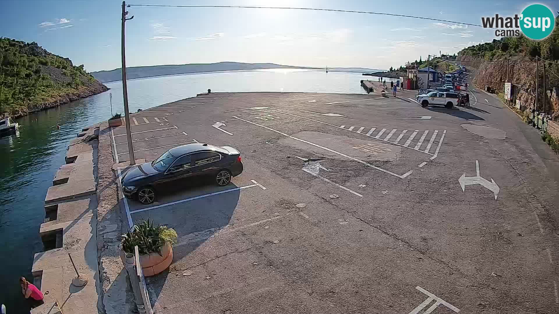 Webcam port de ferry de Prizna – vers l’île de Pag