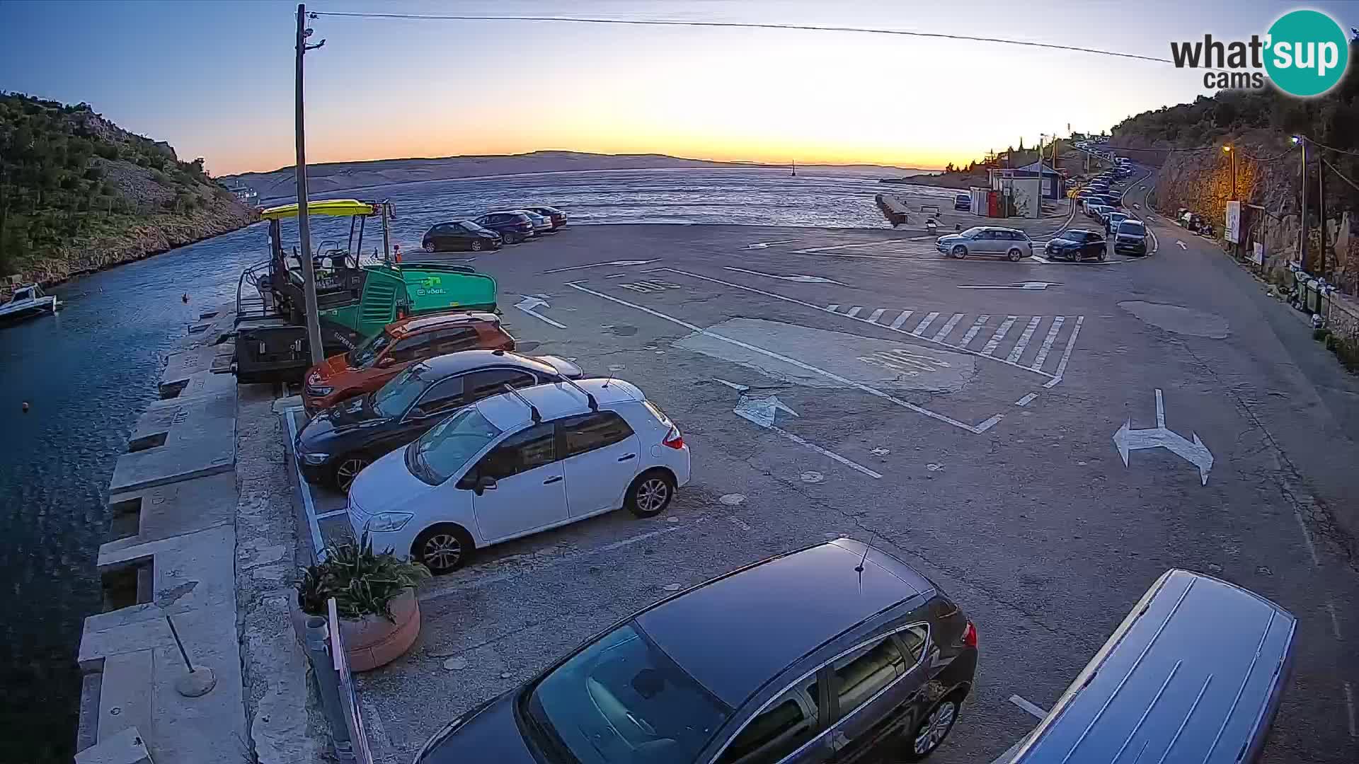 Webcam port de ferry de Prizna – vers l’île de Pag