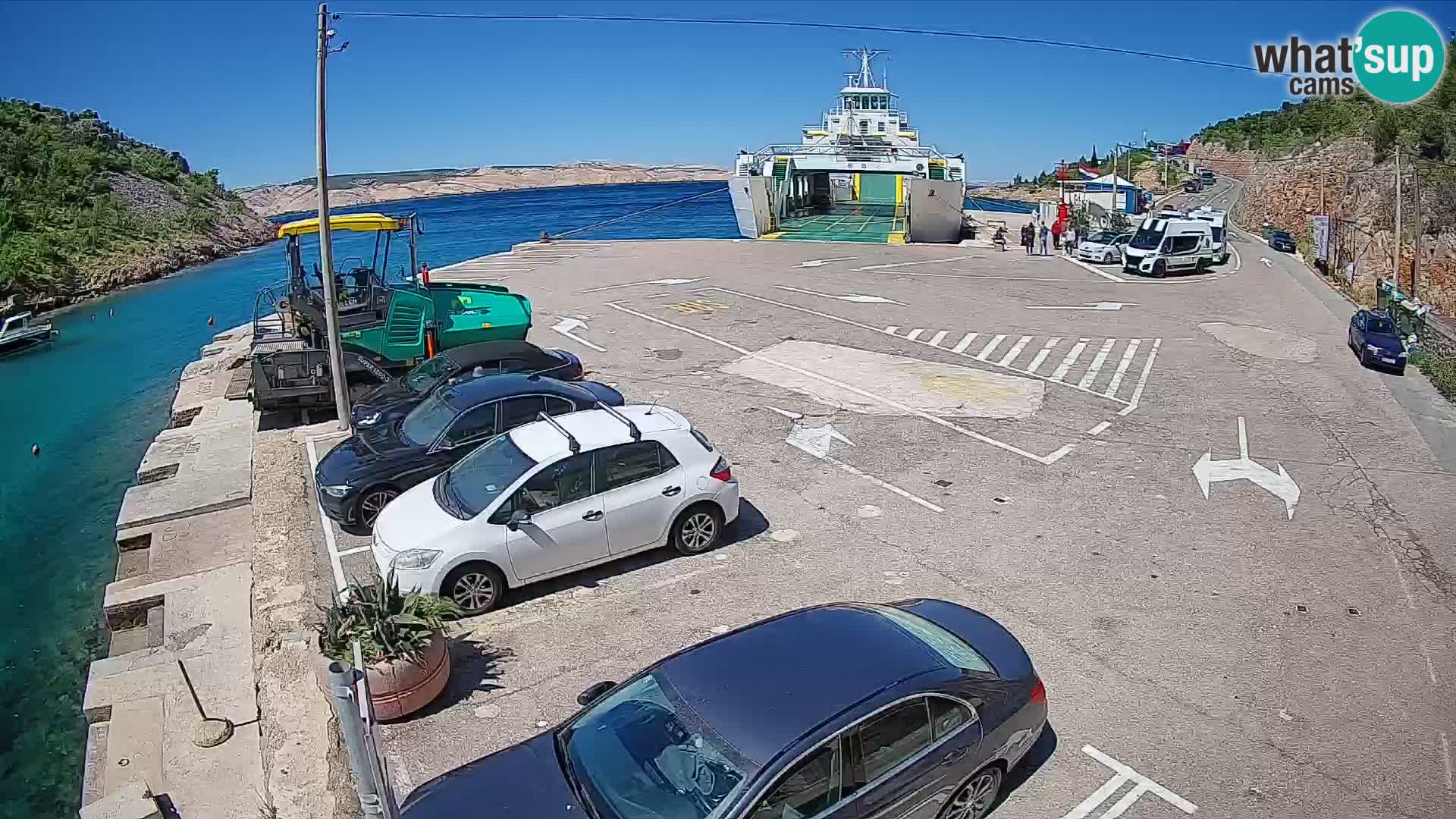 Webcam Fährhafen Prizna – zur Insel Pag