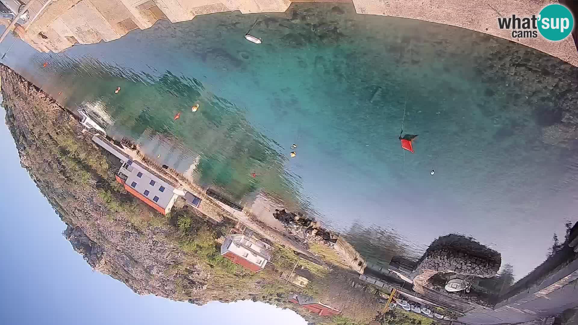 Webcam Prizna ferry port to Pag island