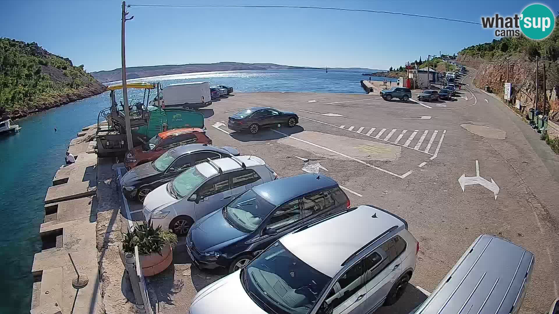 Webcam Prizna ferry port to Pag island