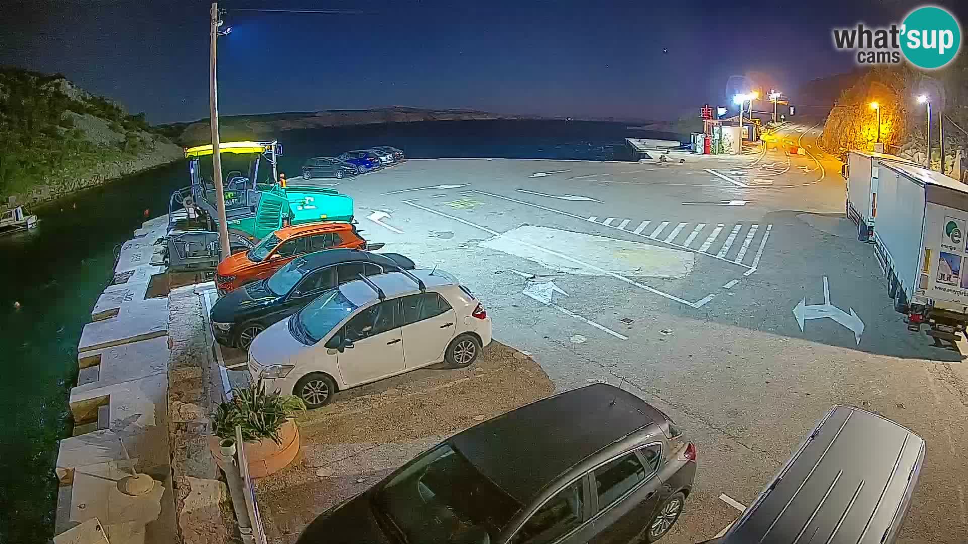 Webcam port de ferry de Prizna – vers l’île de Pag