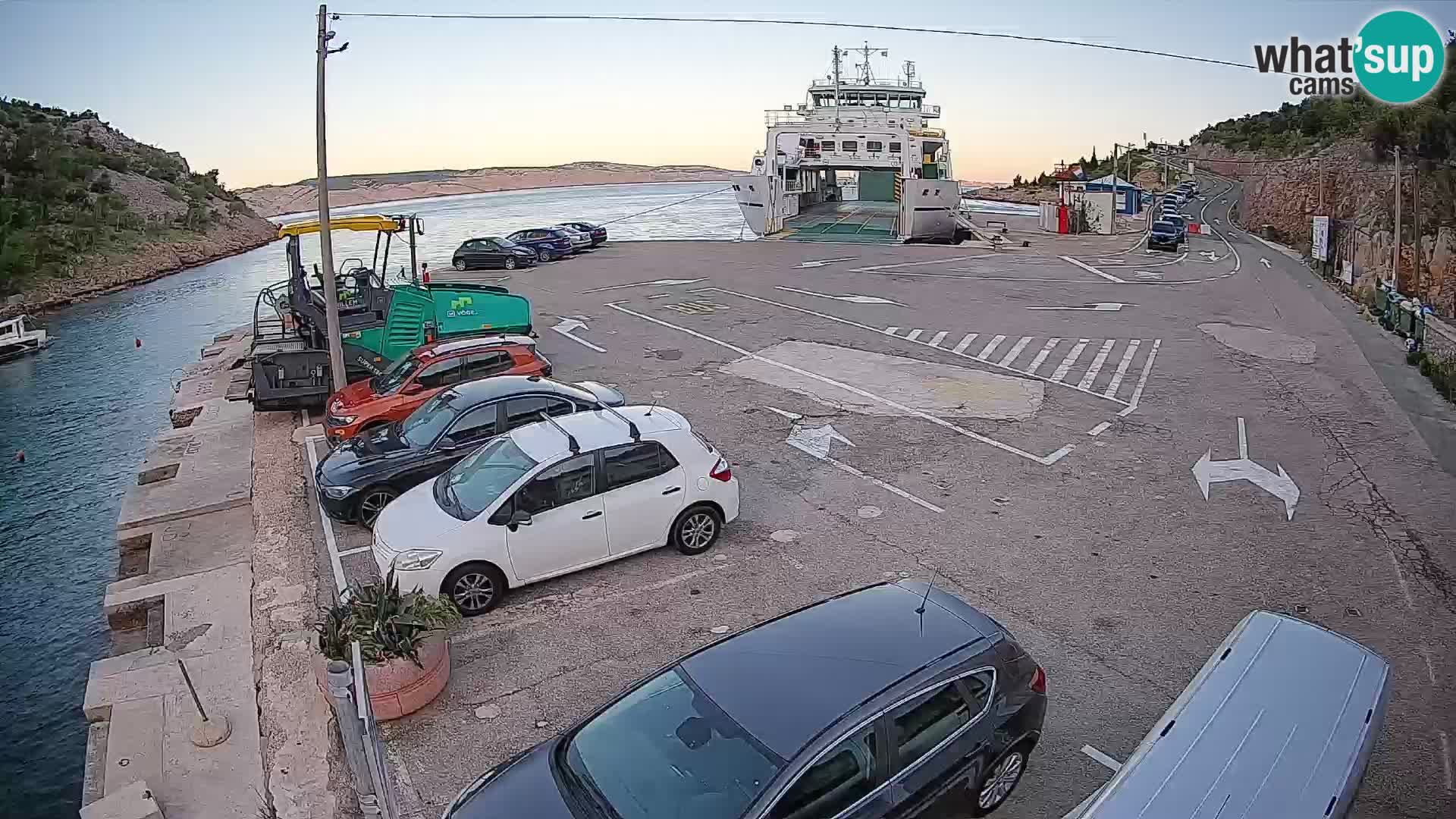 Webcam Fährhafen Prizna – zur Insel Pag