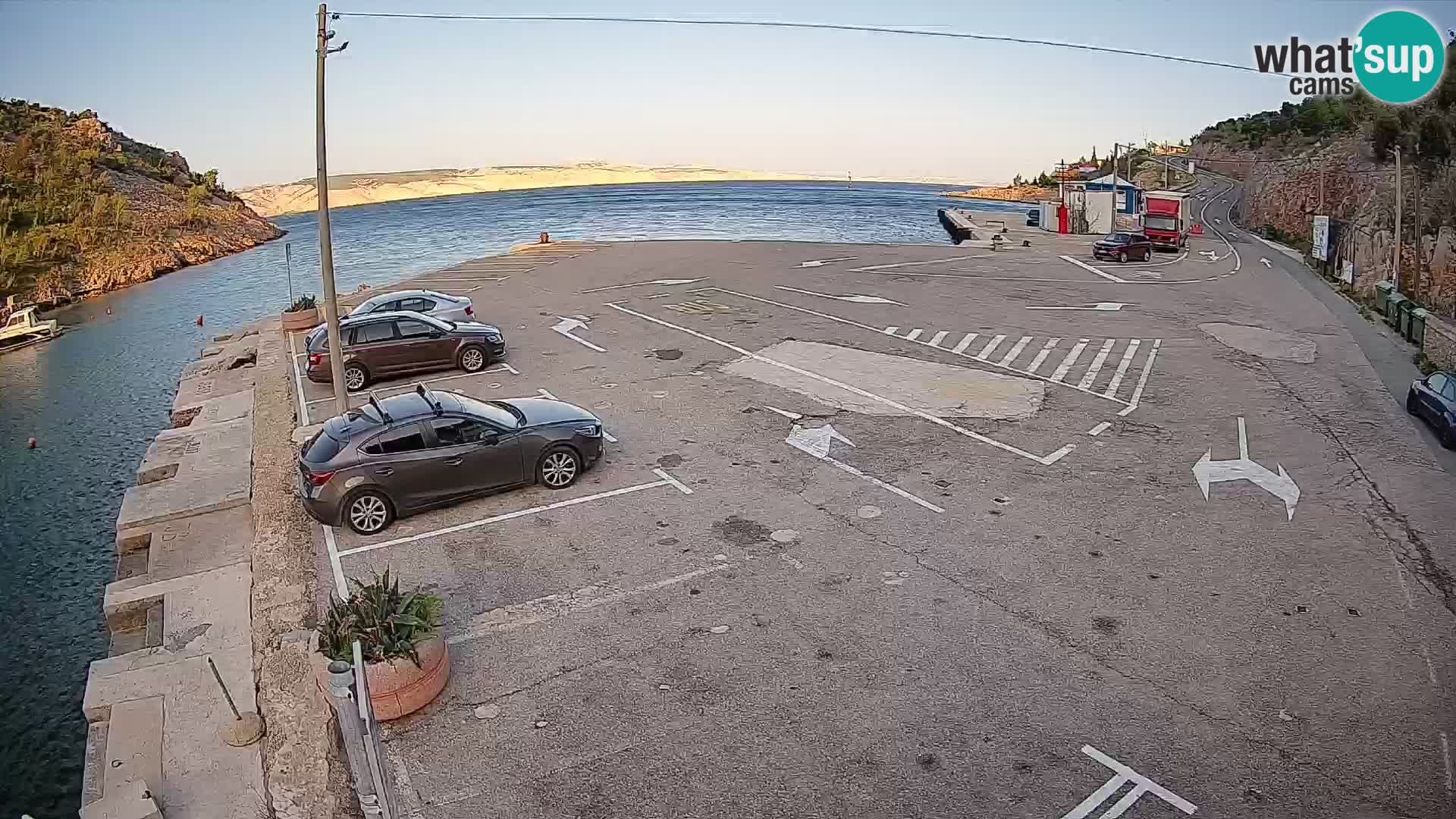 Webcam Fährhafen Prizna – zur Insel Pag