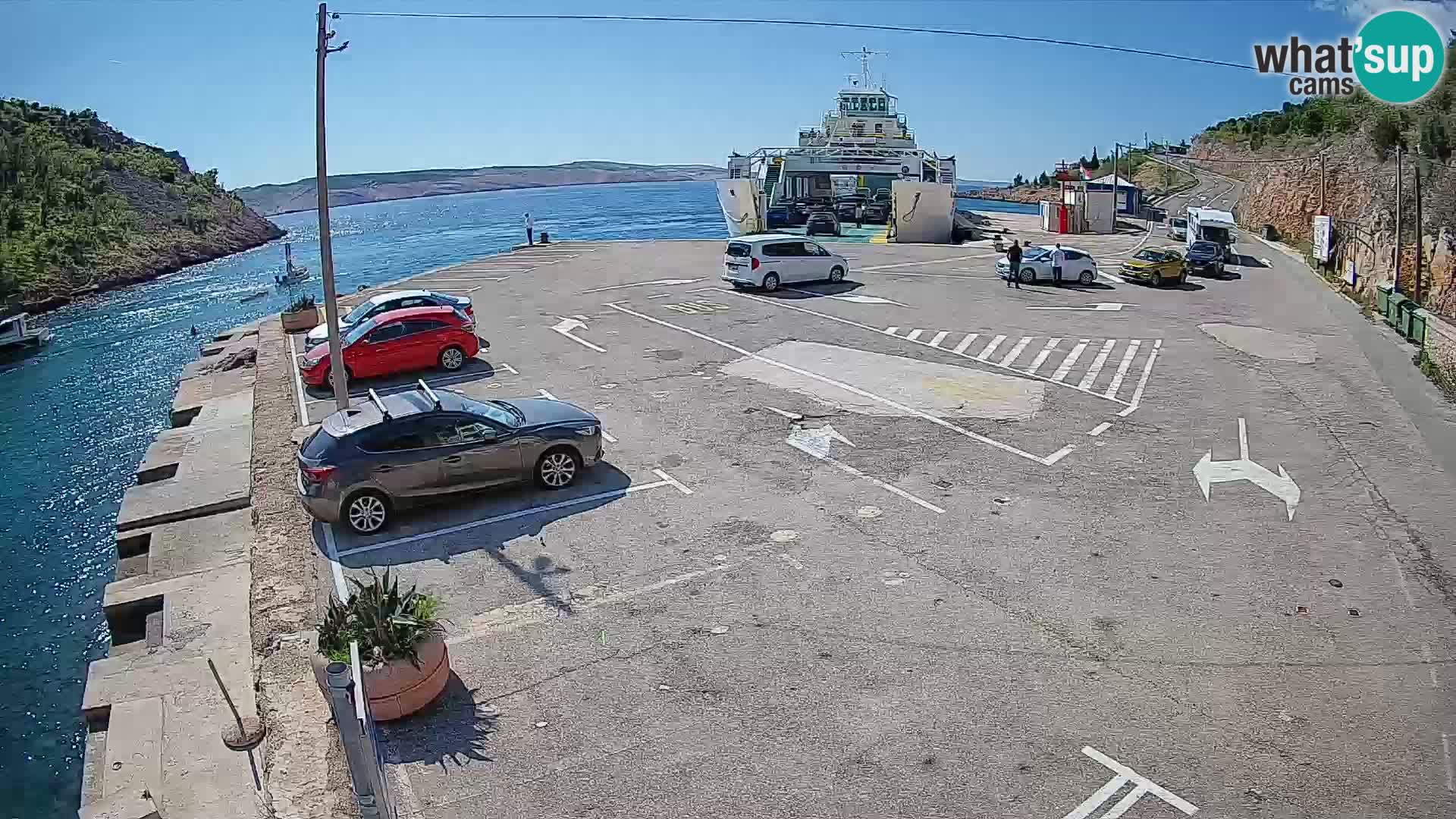 Webcam Fährhafen Prizna – zur Insel Pag