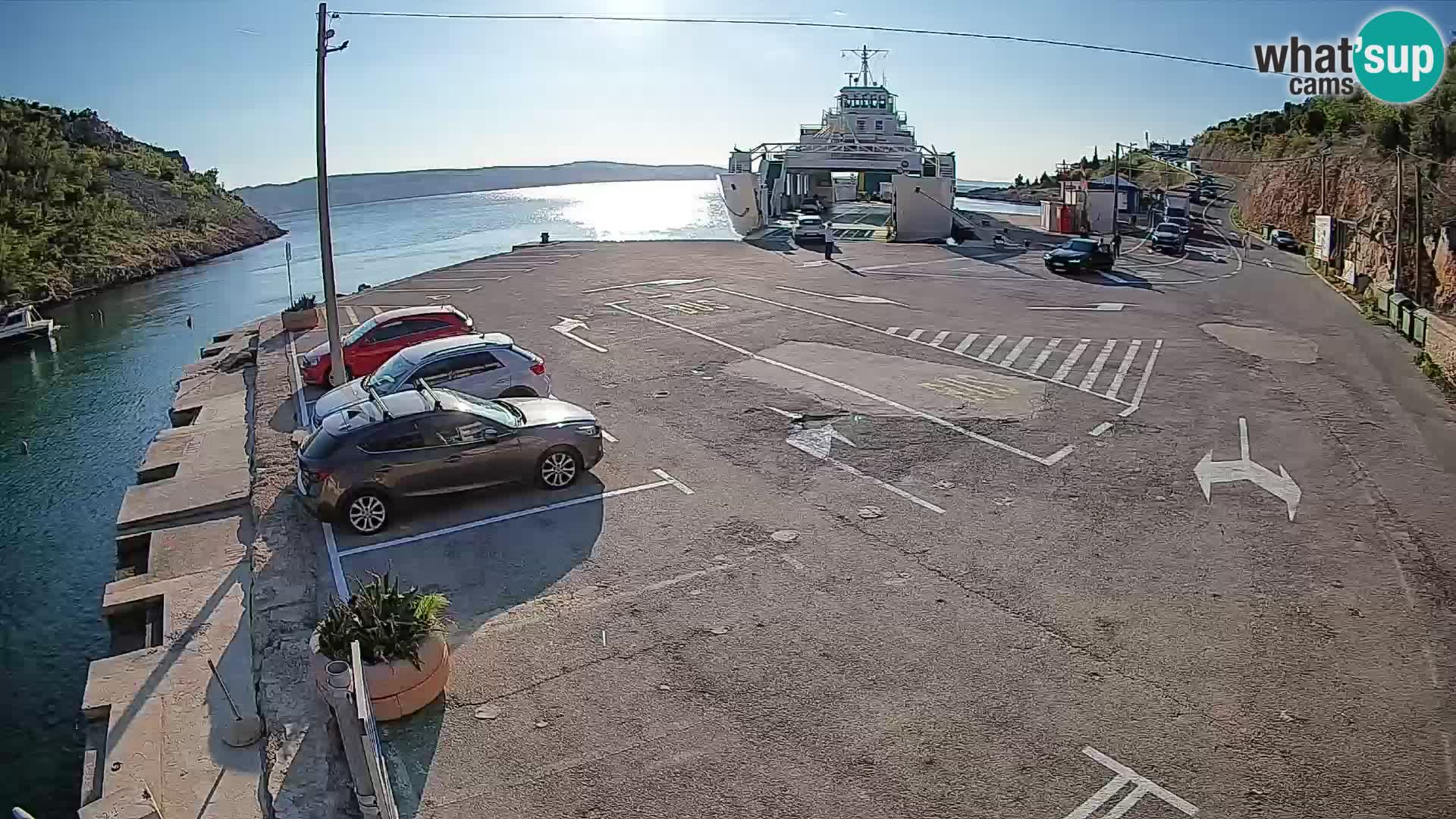 Webcam Fährhafen Prizna – zur Insel Pag