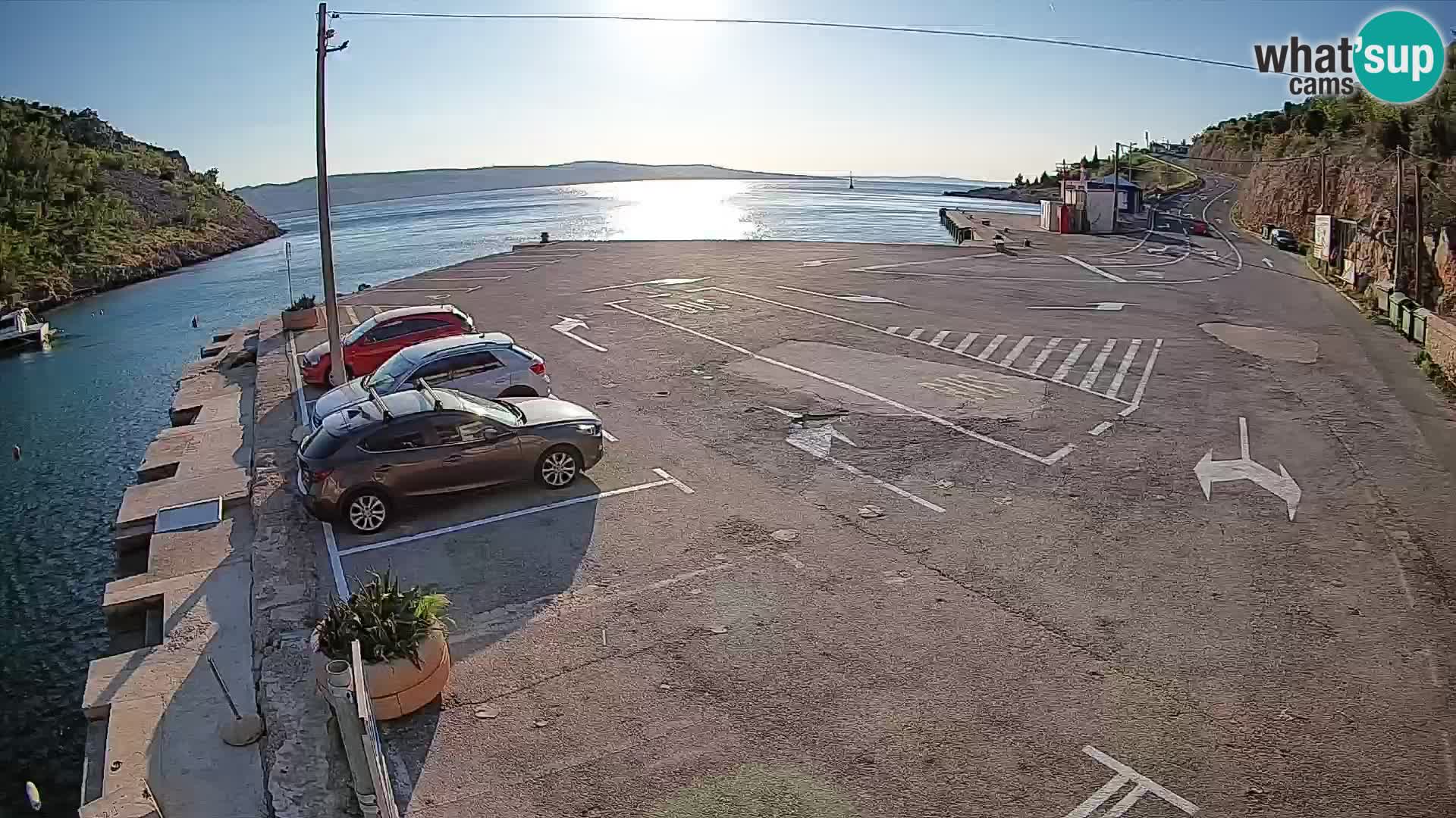 Webcam Fährhafen Prizna – zur Insel Pag