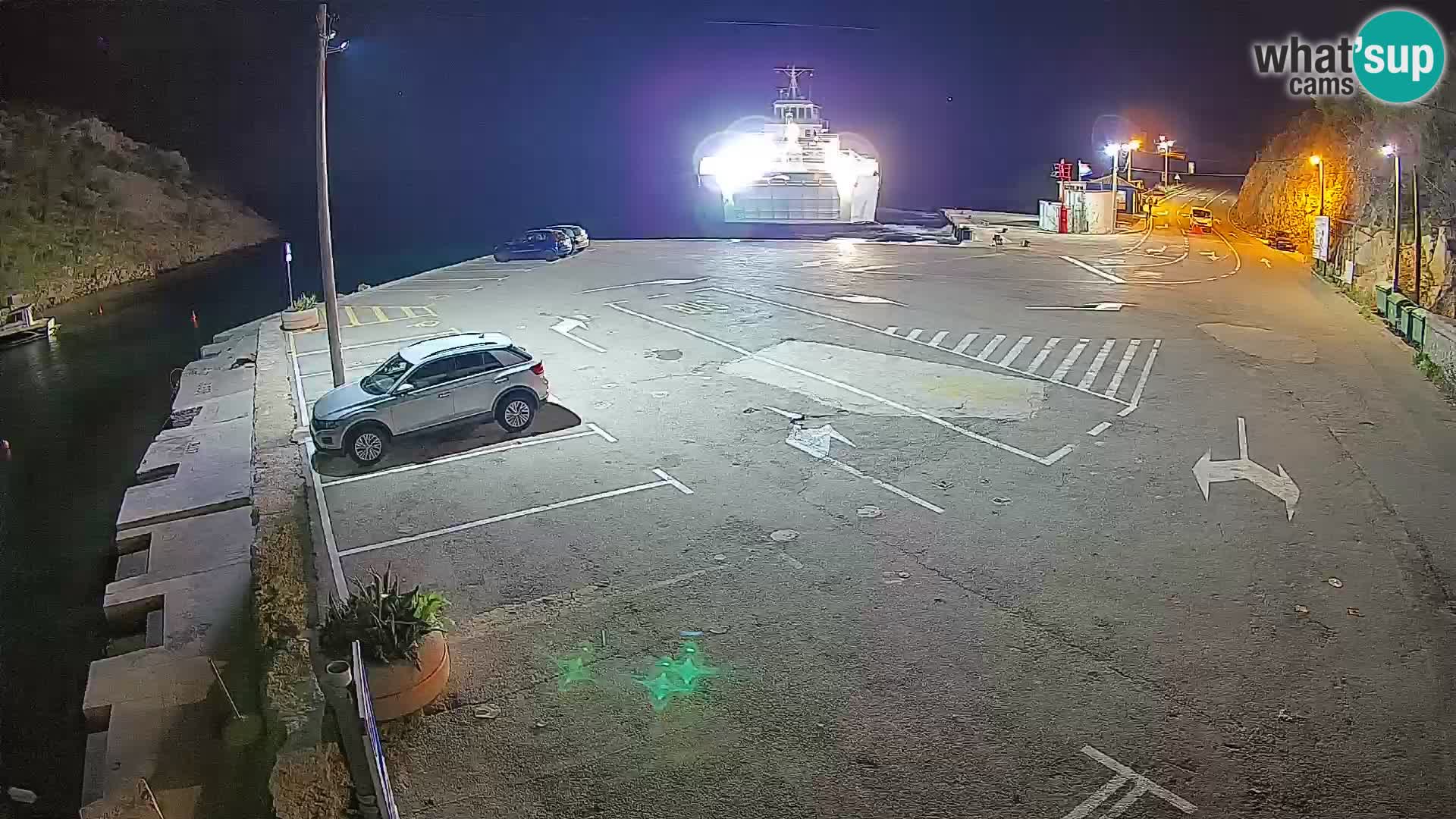 Webcam port de ferry de Prizna – vers l’île de Pag