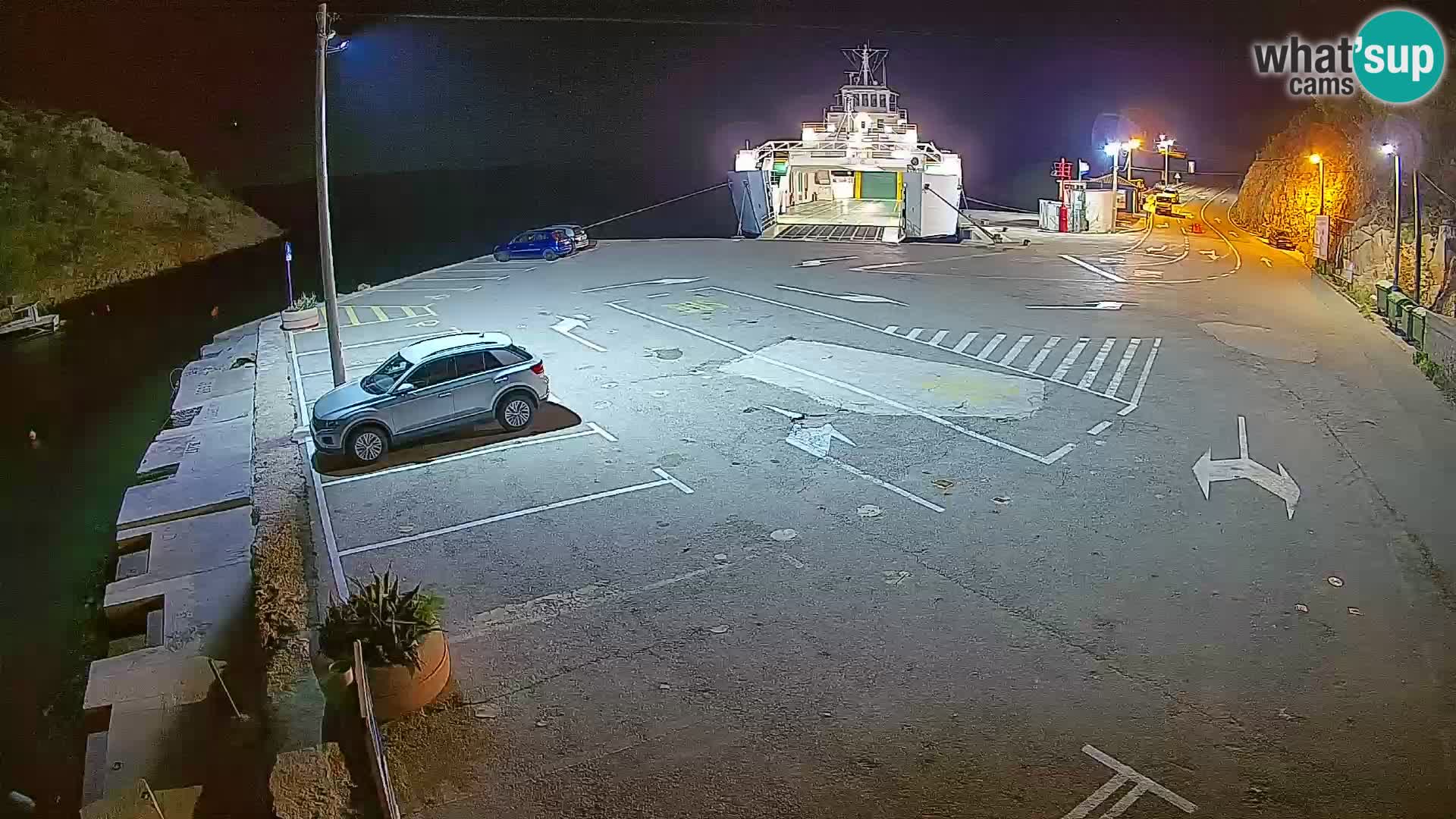 Webcam port de ferry de Prizna – vers l’île de Pag