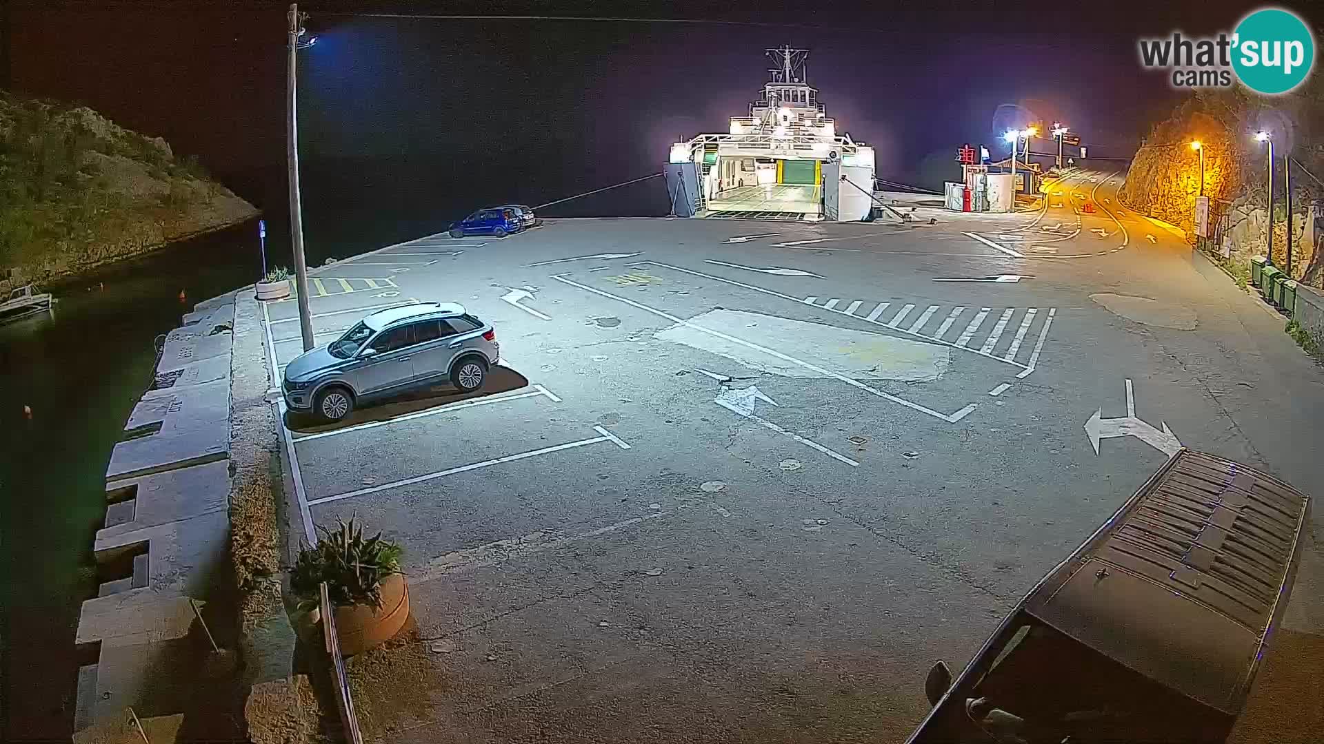Webcam Prizna ferry port to Pag island