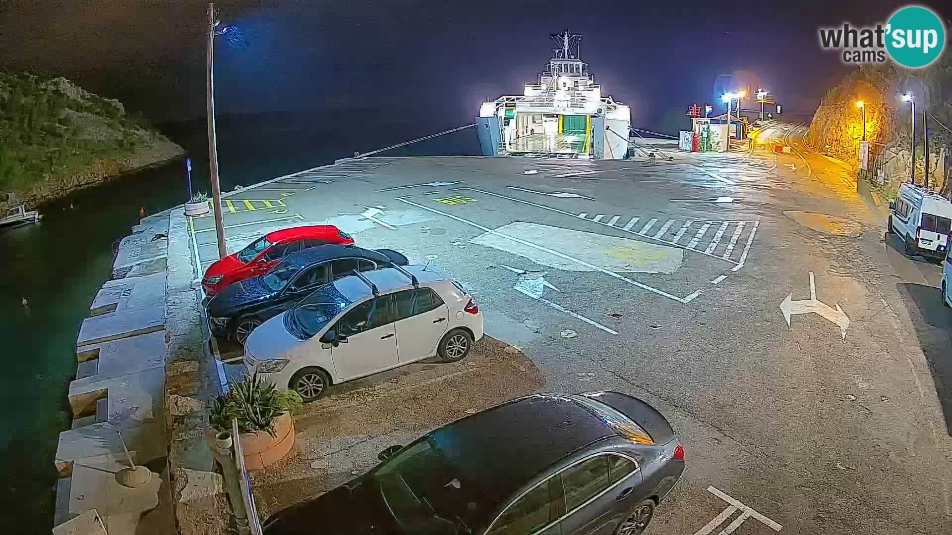 Webcam Prizna ferry port to Pag island
