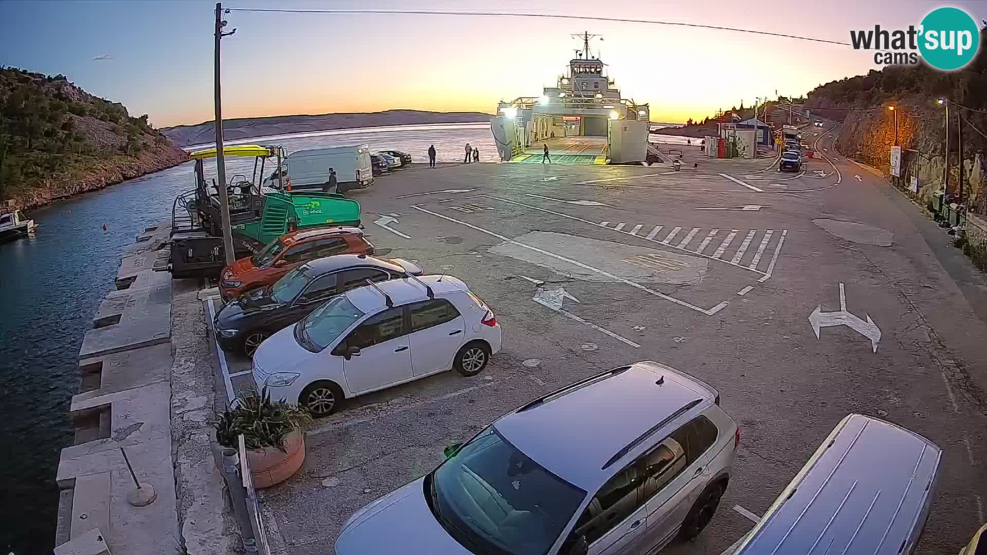 Webcam Fährhafen Prizna – zur Insel Pag