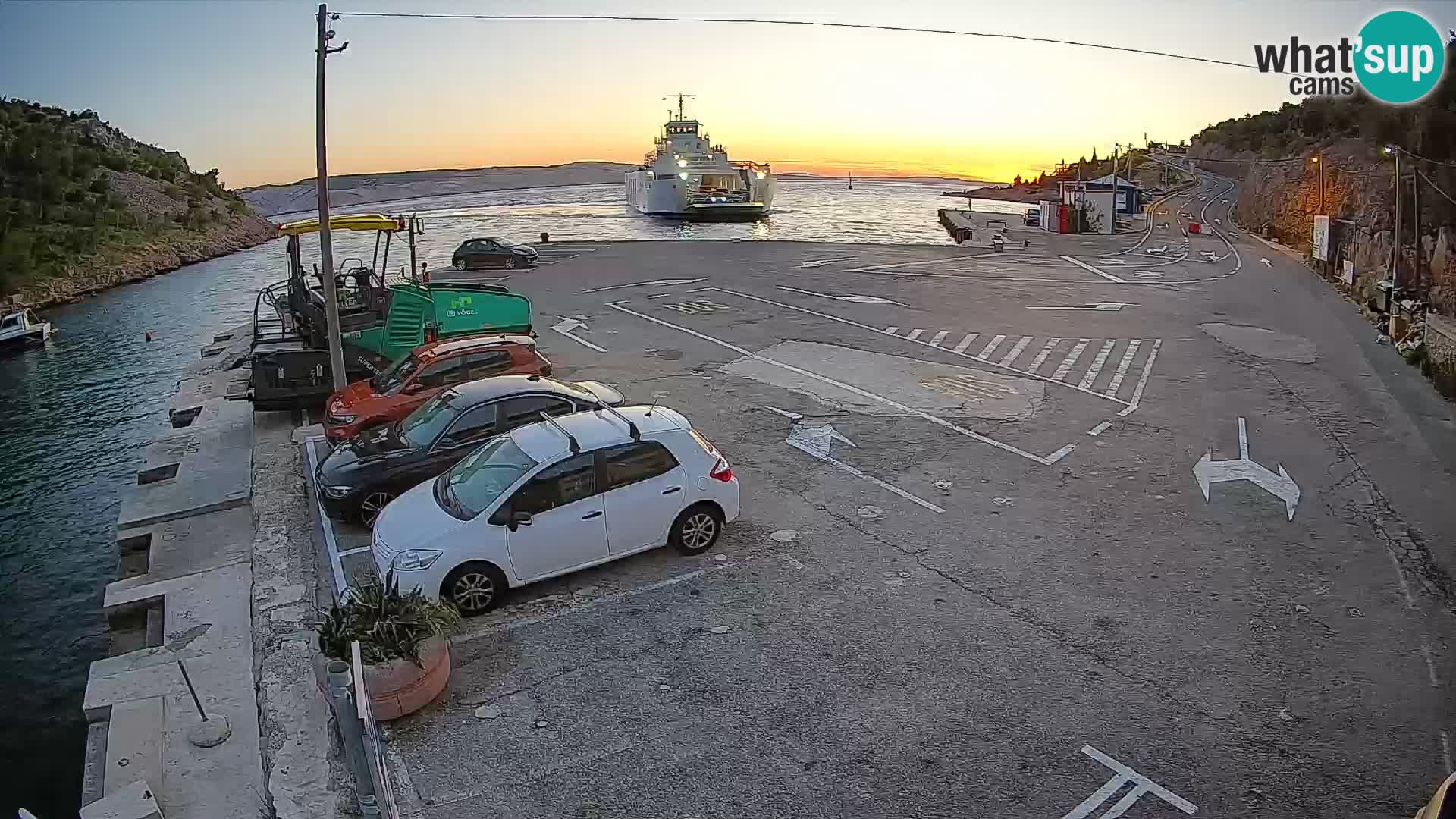 Webcam port de ferry de Prizna – vers l’île de Pag