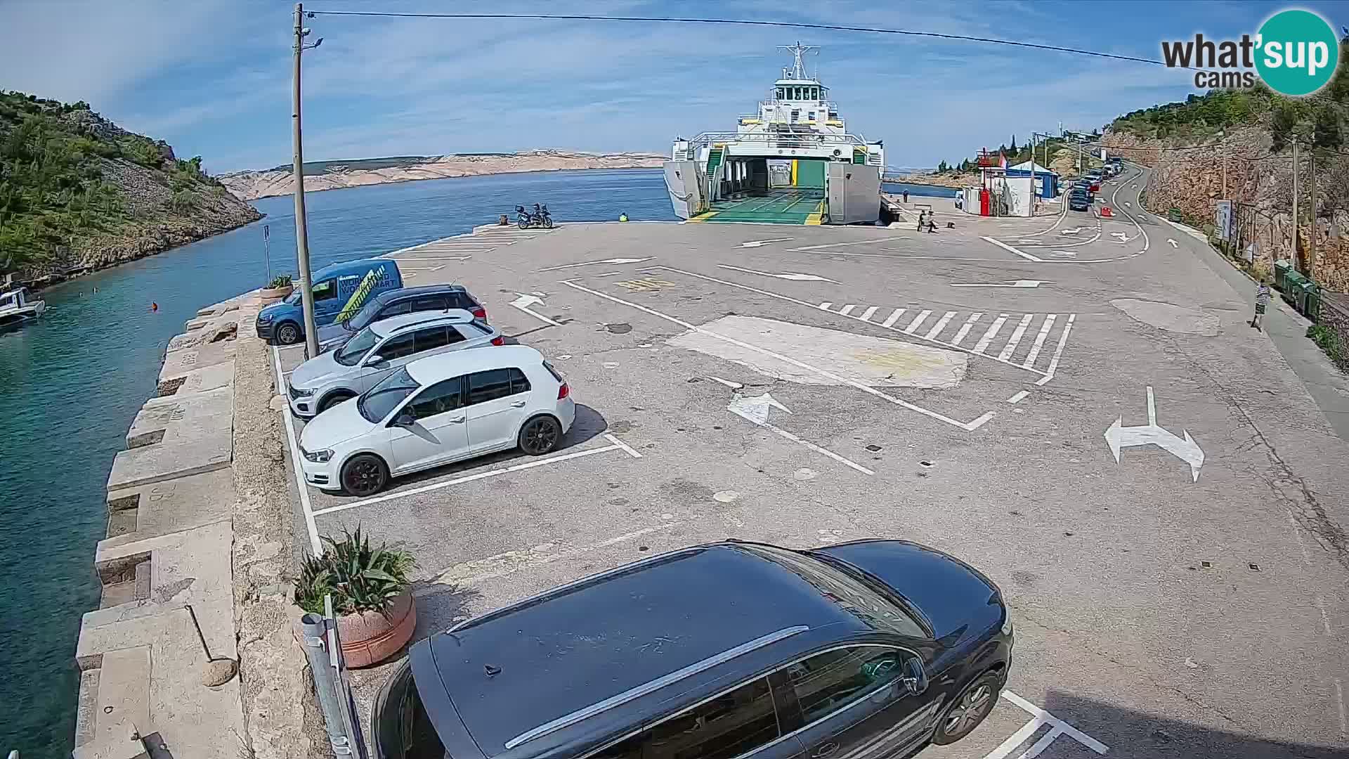 Webcam Fährhafen Prizna – zur Insel Pag
