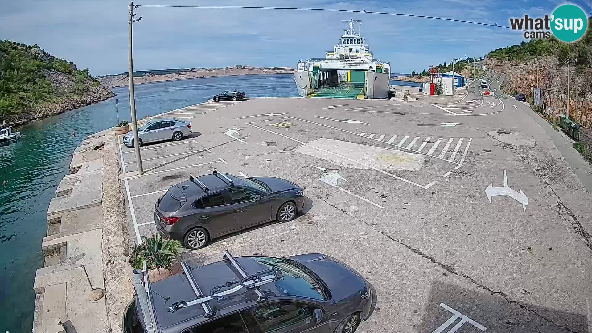 Webcam Fährhafen Prizna – zur Insel Pag