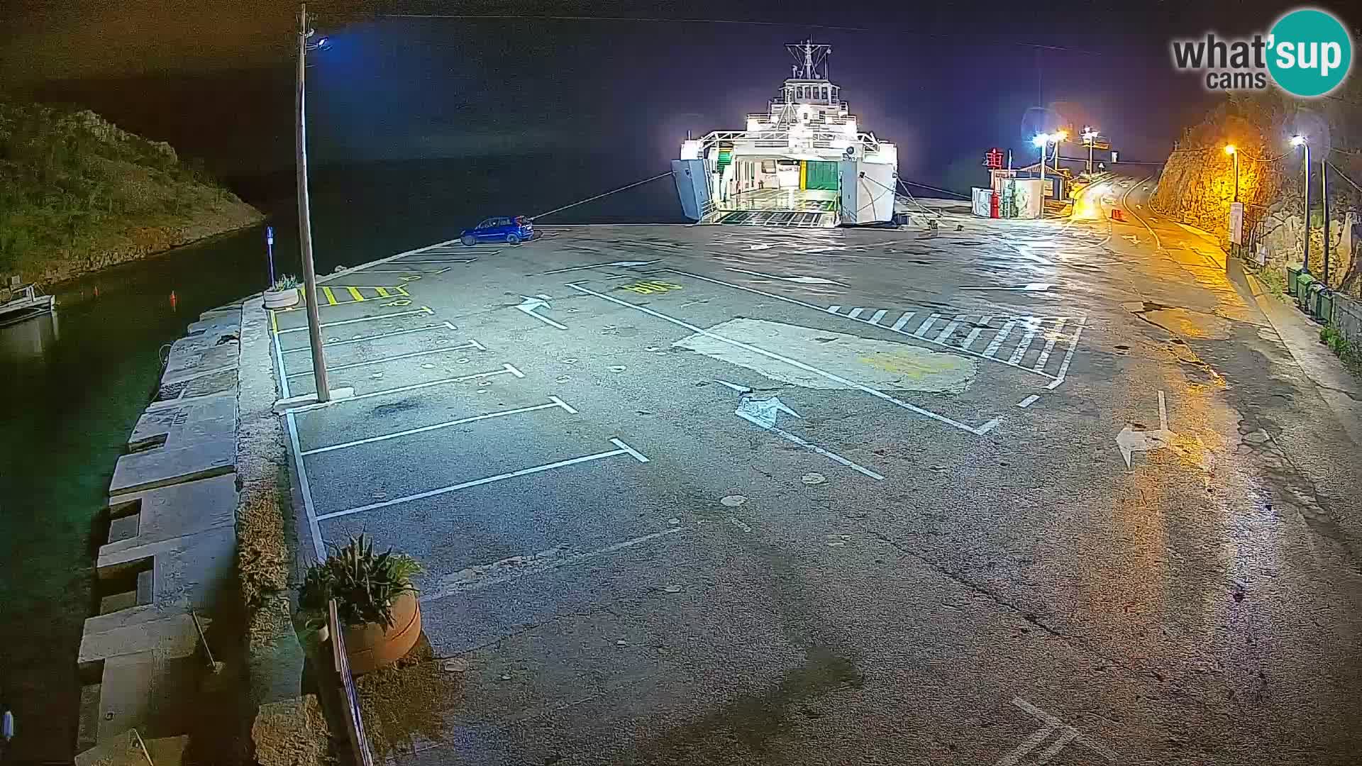Webcam Prizna ferry port to Pag island