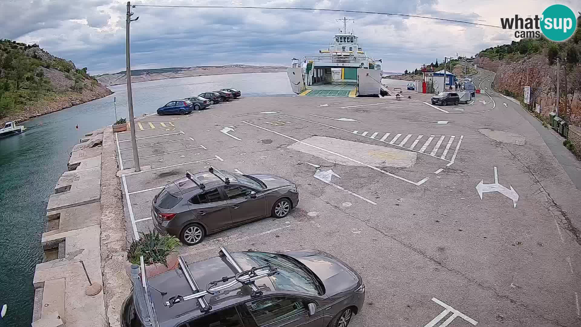 Webcam Fährhafen Prizna – zur Insel Pag
