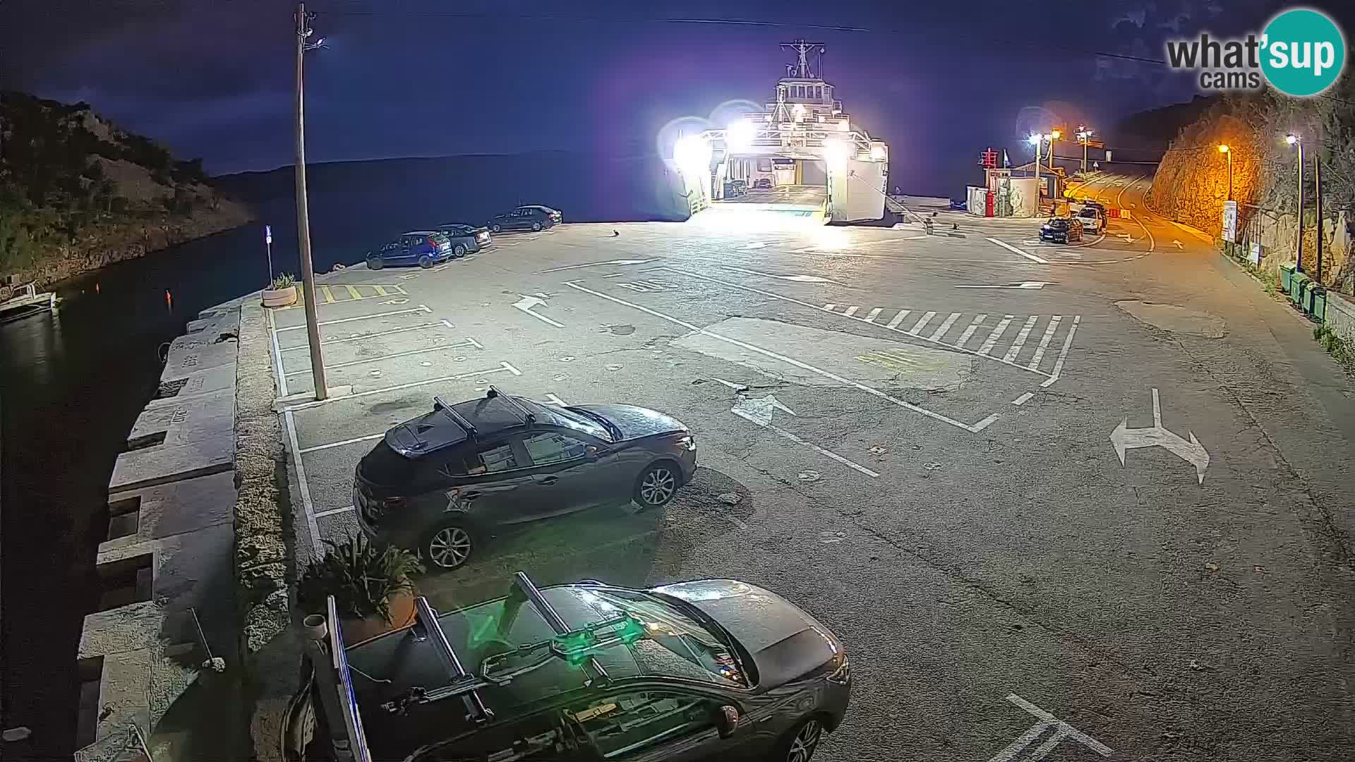 Webcam Prizna ferry port to Pag island