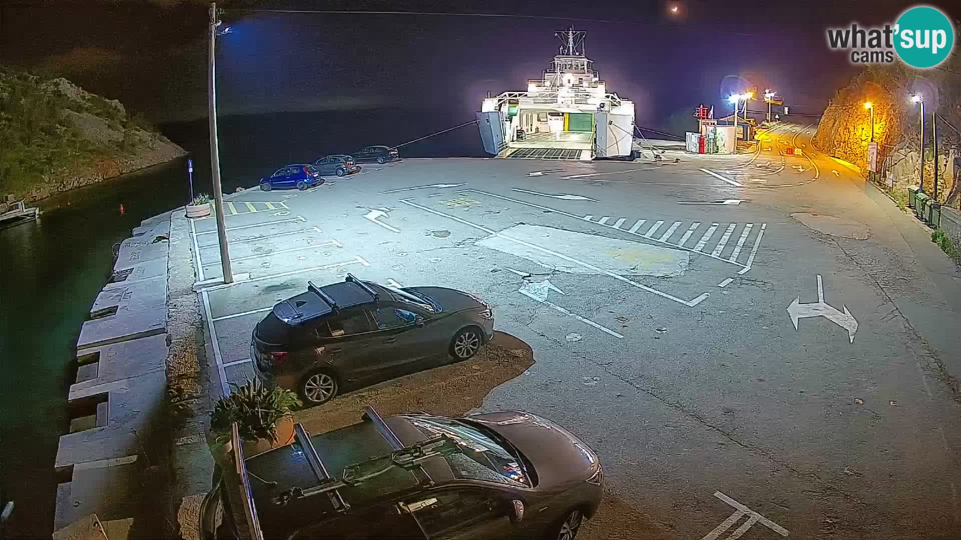 Webcam Fährhafen Prizna – zur Insel Pag