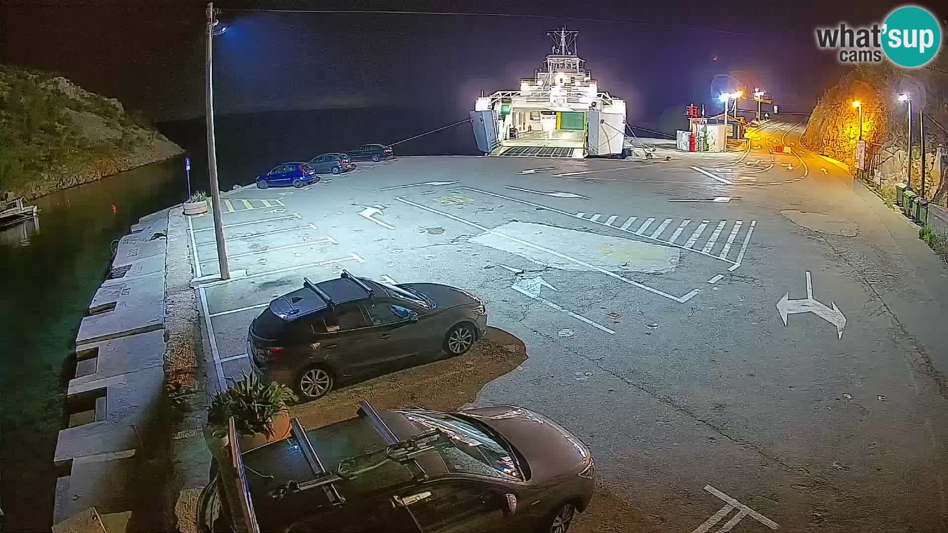 Webcam Fährhafen Prizna – zur Insel Pag