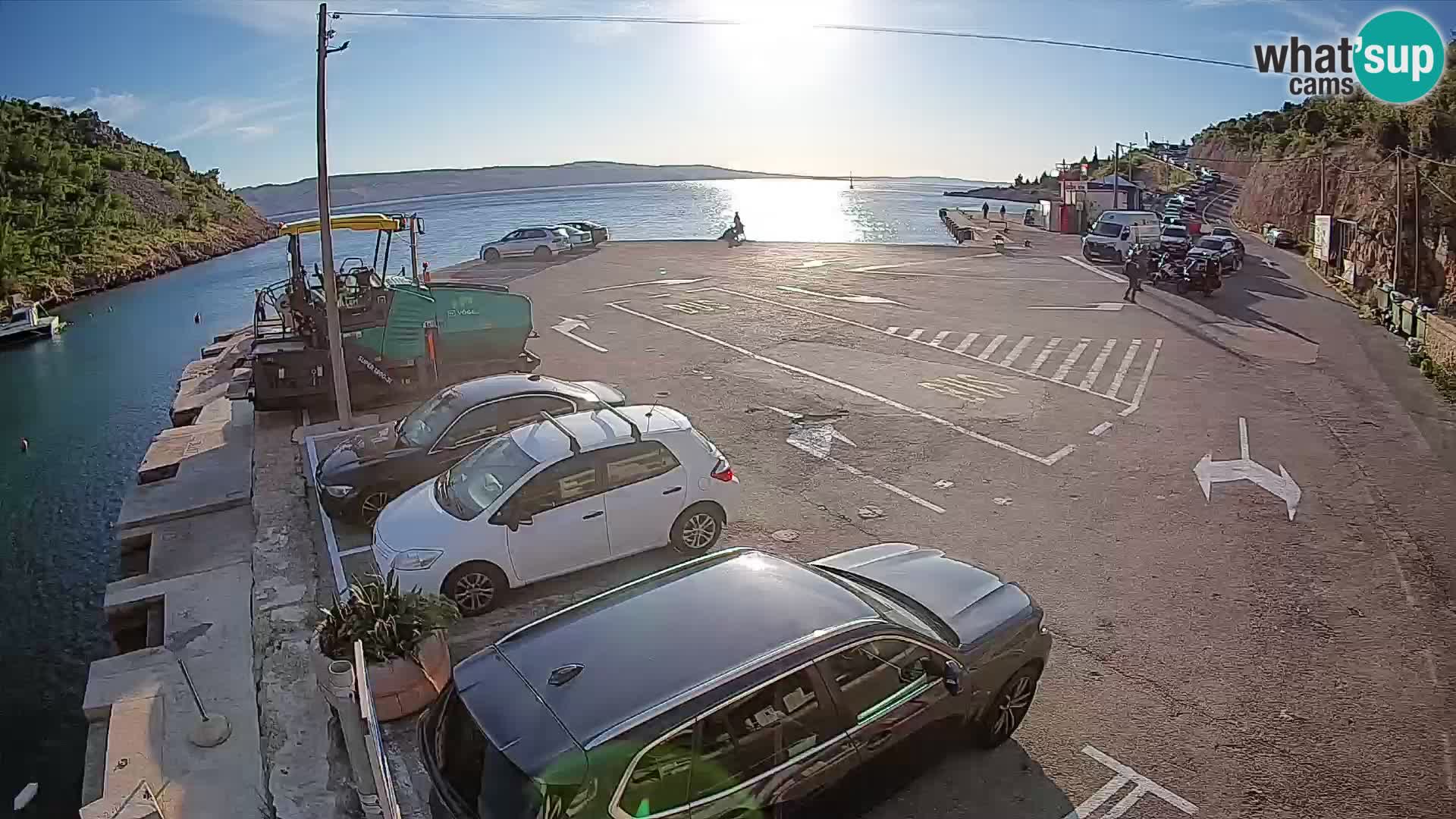 Webcam Fährhafen Prizna – zur Insel Pag