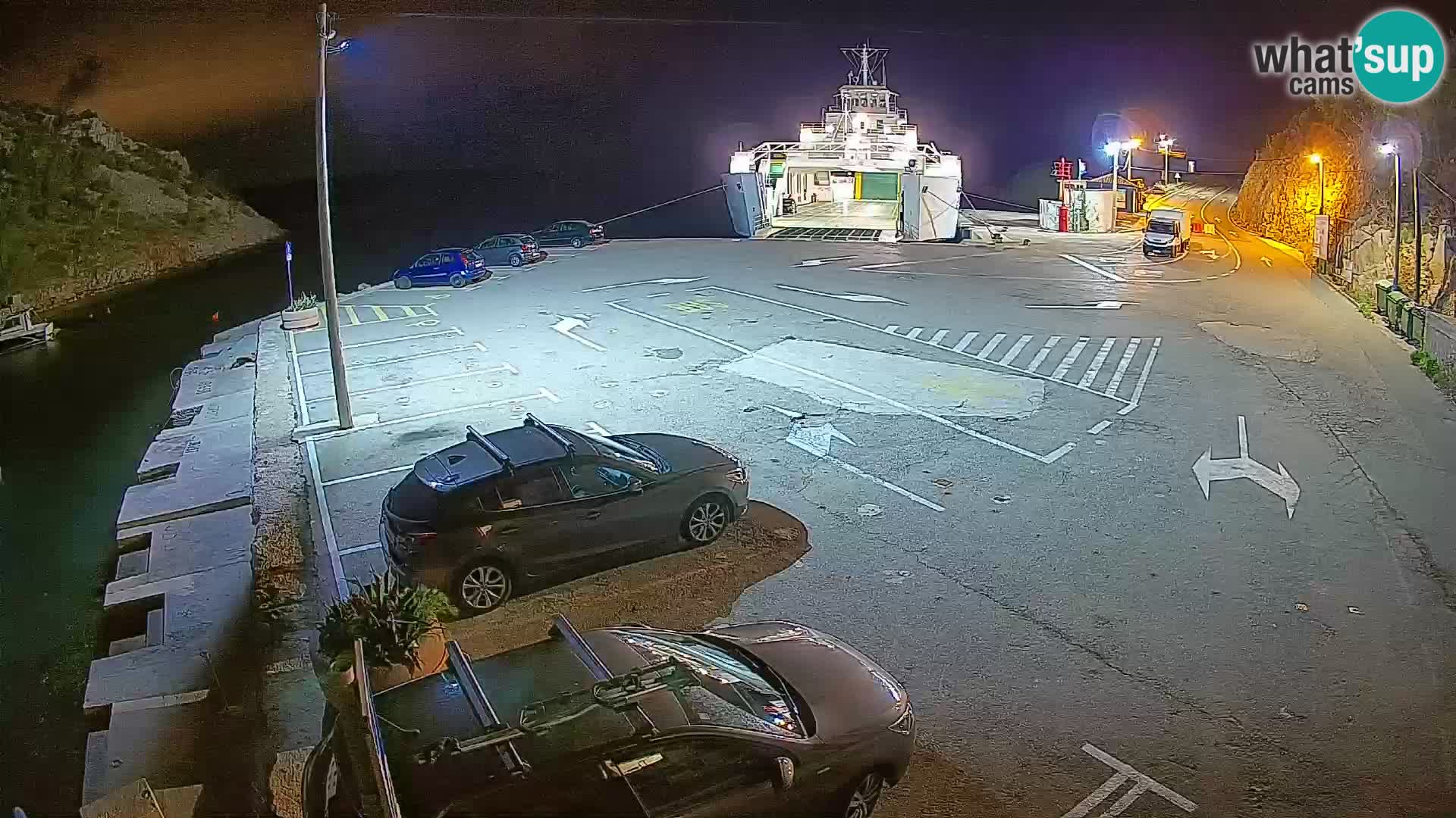 Webcam Fährhafen Prizna – zur Insel Pag