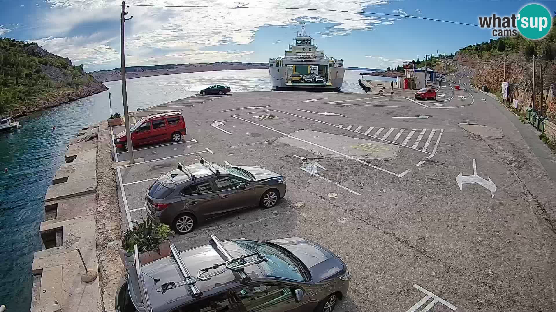 Webcam Fährhafen Prizna – zur Insel Pag