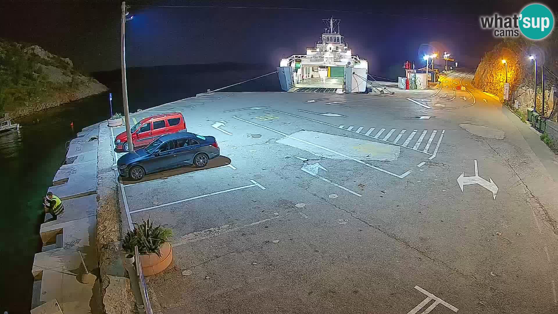 Webcam Prizna ferry port to Pag island