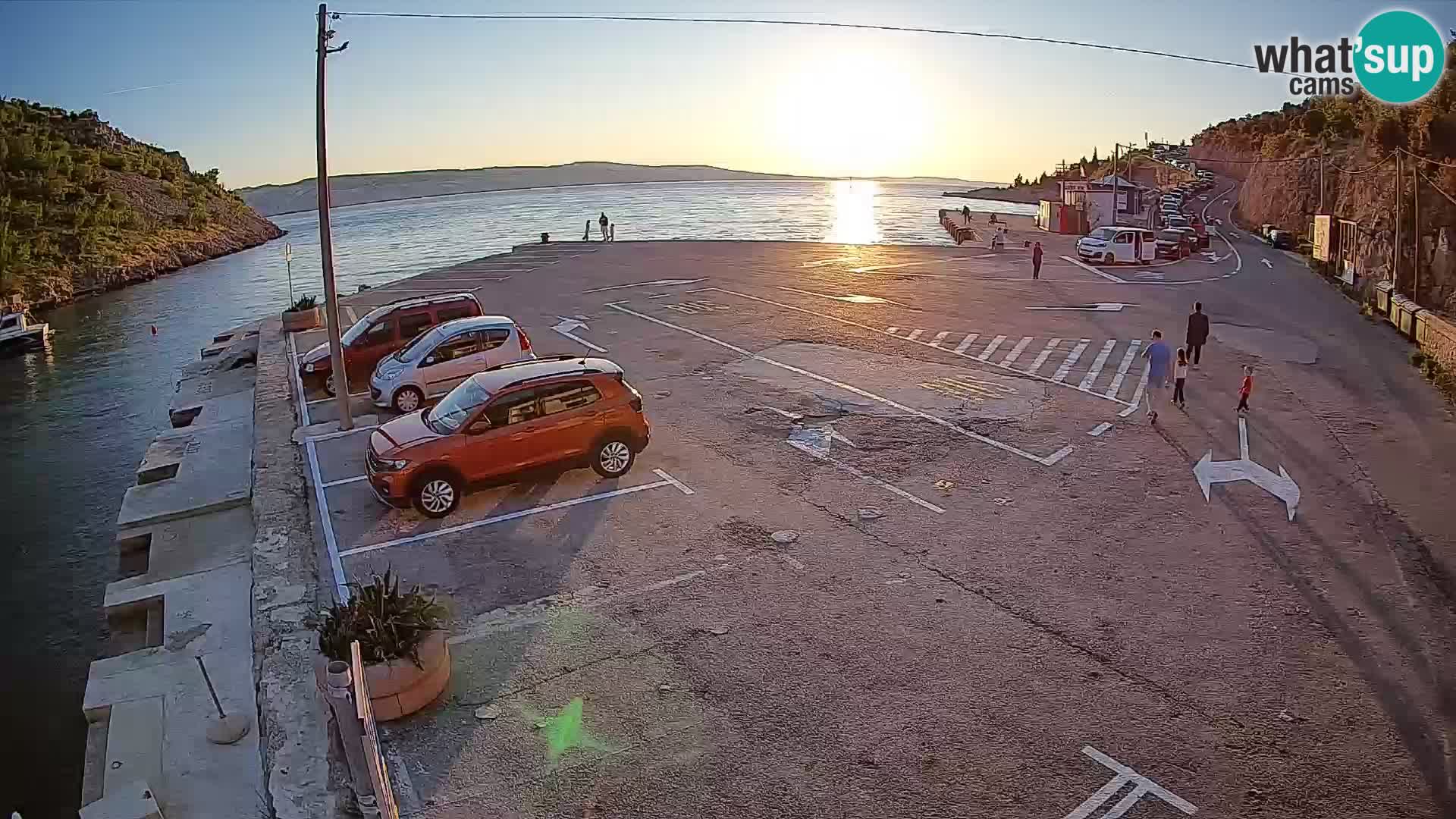 Webcam Fährhafen Prizna – zur Insel Pag