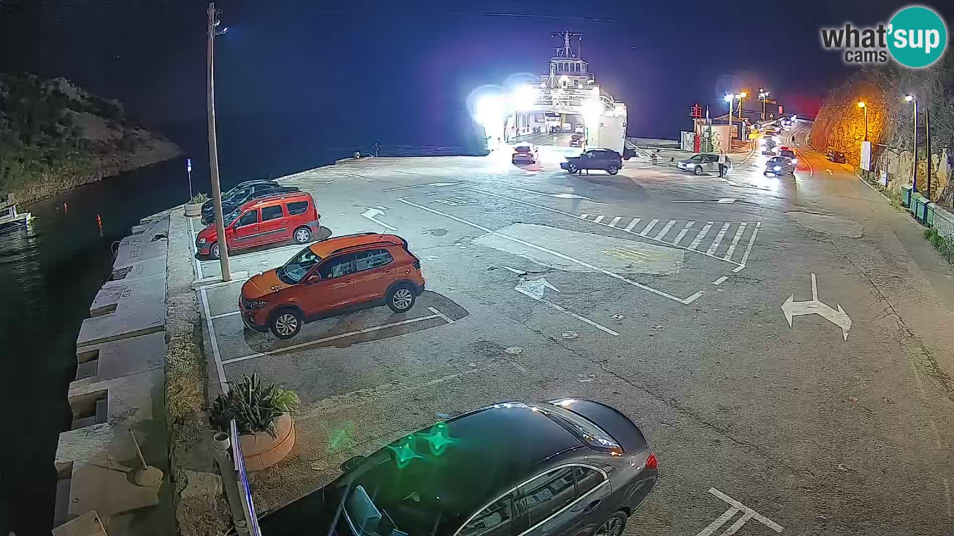 Webcam Fährhafen Prizna – zur Insel Pag