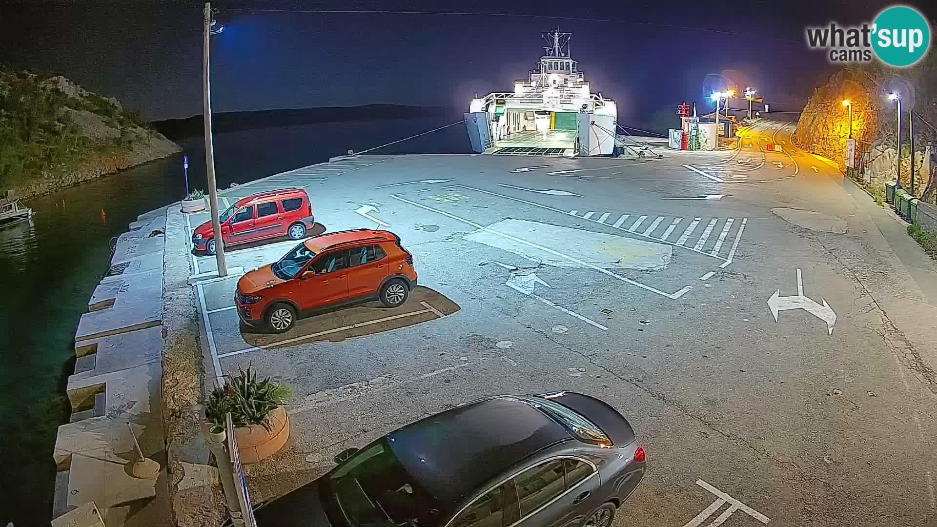 Webcam Prizna ferry port to Pag island